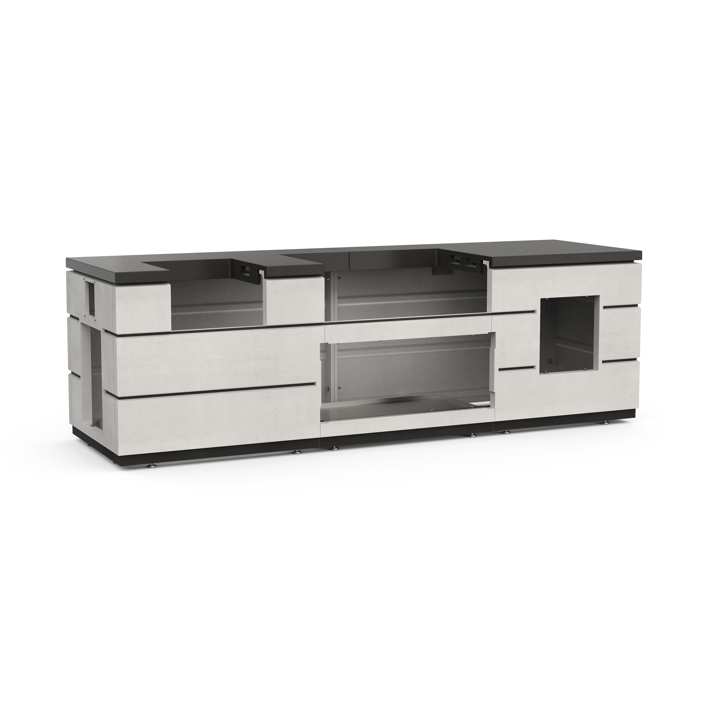 Contemporary Island System With Double Drawer ID790SMD115BA
