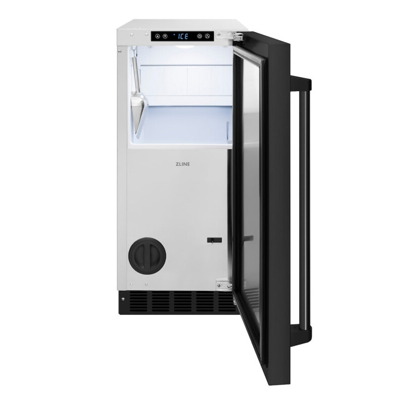 15 In. Touchstone Gourmet Ice Maker With Drain Pump And Black Stainless Steel Door IGMDBS15