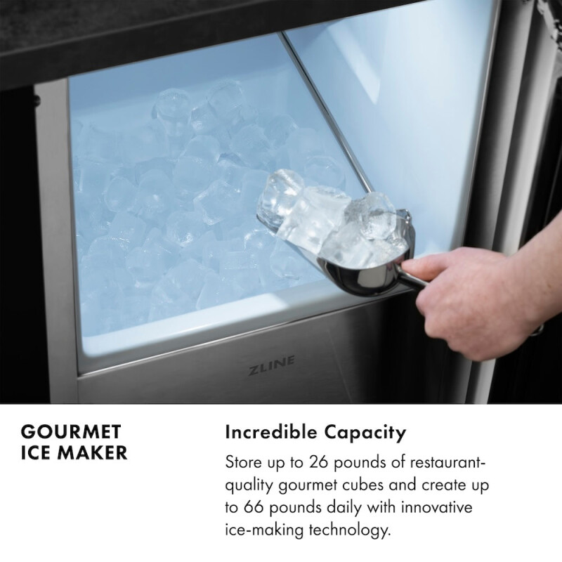 15 In. Touchstone Gourmet Ice Maker With Drain Pump And Panel Ready Door IGMDP15