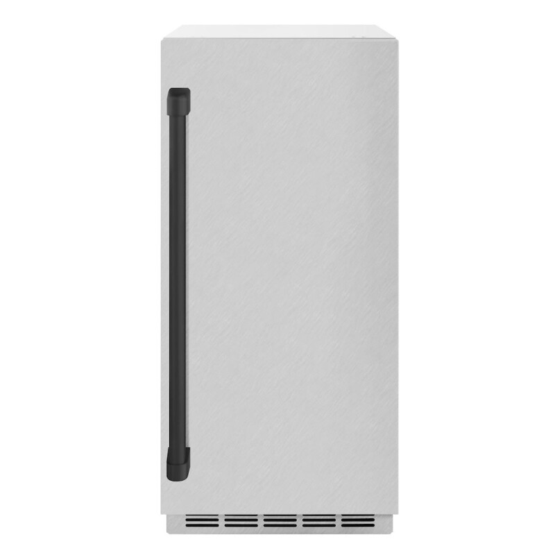 Autograph Edition 15 In. Touchstone Gourmet Ice Maker With Drain Pump And Satin Stainless Steel Door With Matte Black Handle IGMDZSN15MB