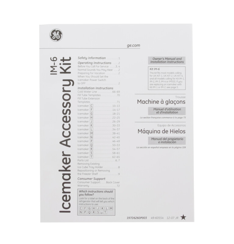 GE® Icemaker Kit IM6, product image 3 of 4