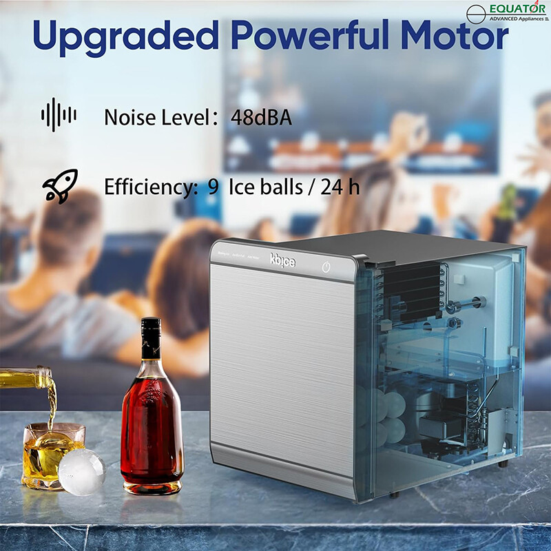 Equator-KB Ice SPHERE ICE MAKER Clear Slow melt 2inches 110V + Filtered Water Tank IMFDHD1Q501, product image 9 of 13