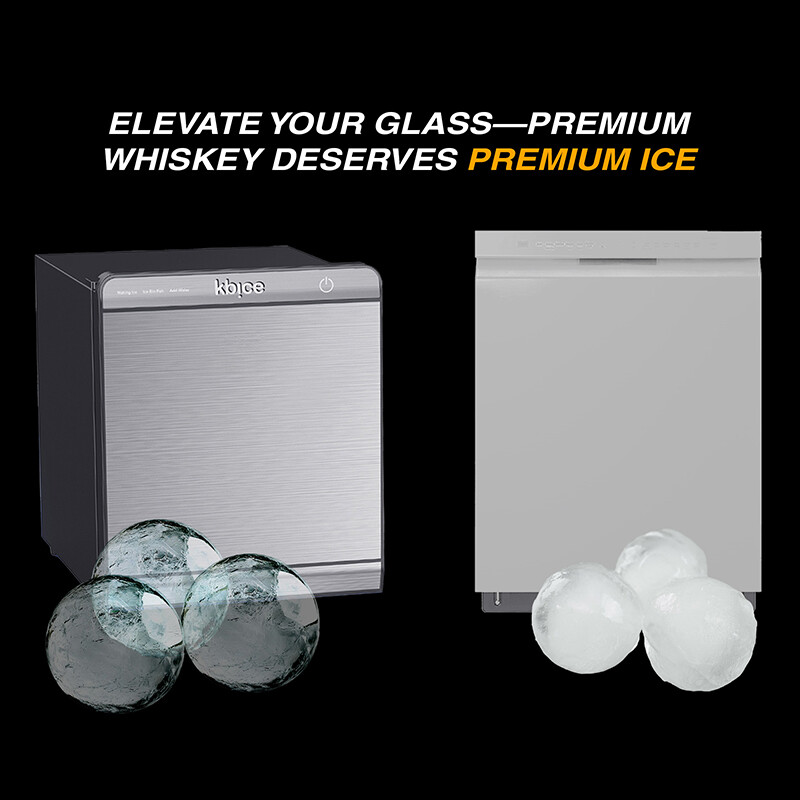 Equator-KB Ice SPHERE ICE MAKER Clear Slow melt 2inches 110V + Filtered Water Tank IMFDHD1Q501, product image 13 of 13