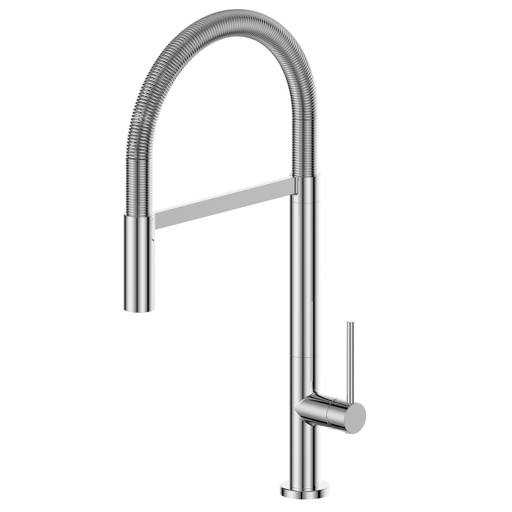 Incline Pull Down Single Handle Kitchen Faucet In Chrome INCKFCH