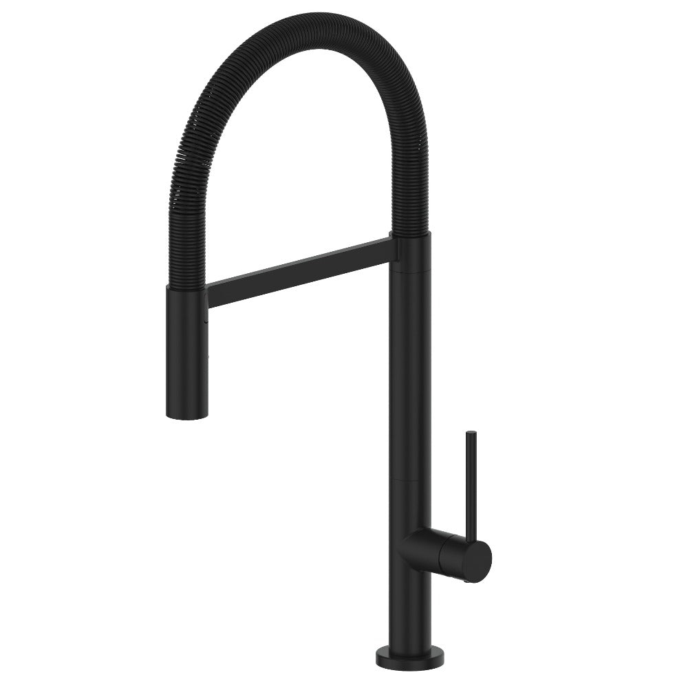 Autograph Edition Incline Pull Down Single Handle Kitchen Faucet In Matte Black INCKFMB