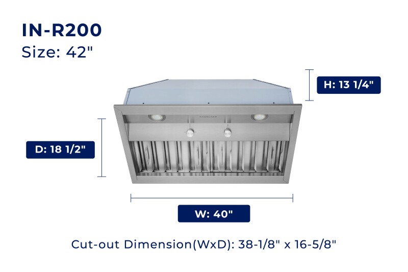 30" Built-In Range Hood - Convertible - 18.5" Deep INR200SS30