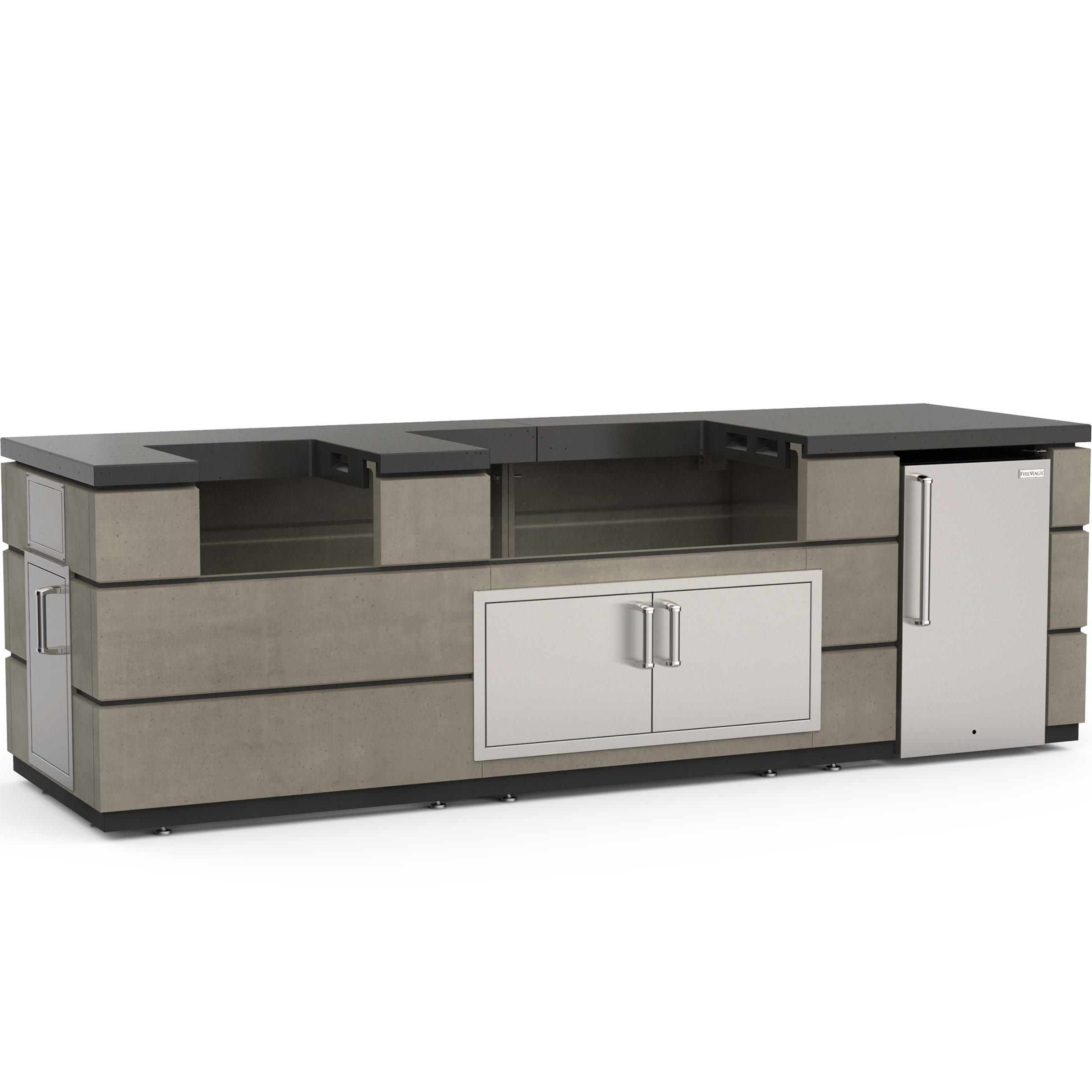 Contemporary 115 Inch Island Bundle IP79SMR115BA