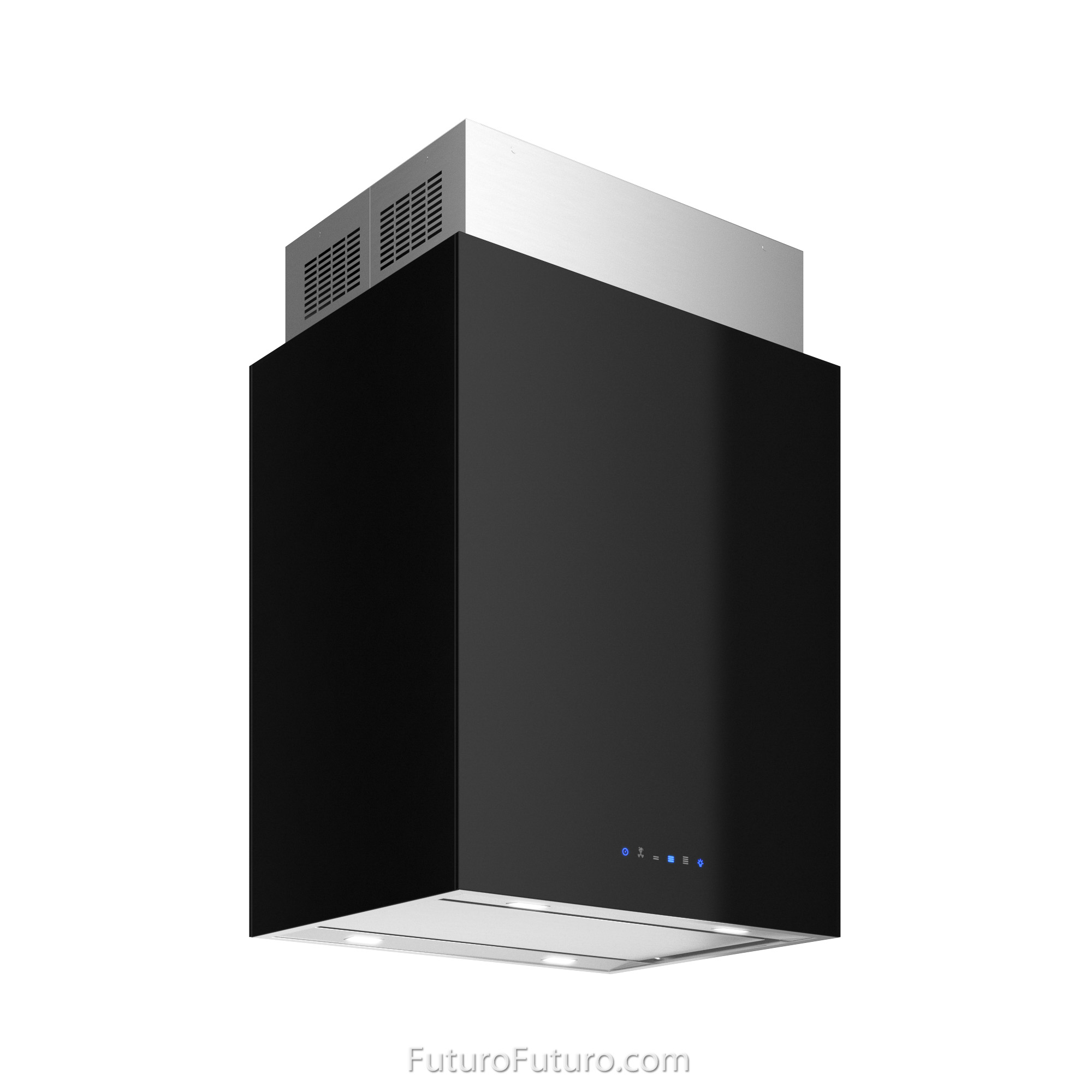 24″ Lombardy Black Island Range Hood IS24LOMBARDYBLK