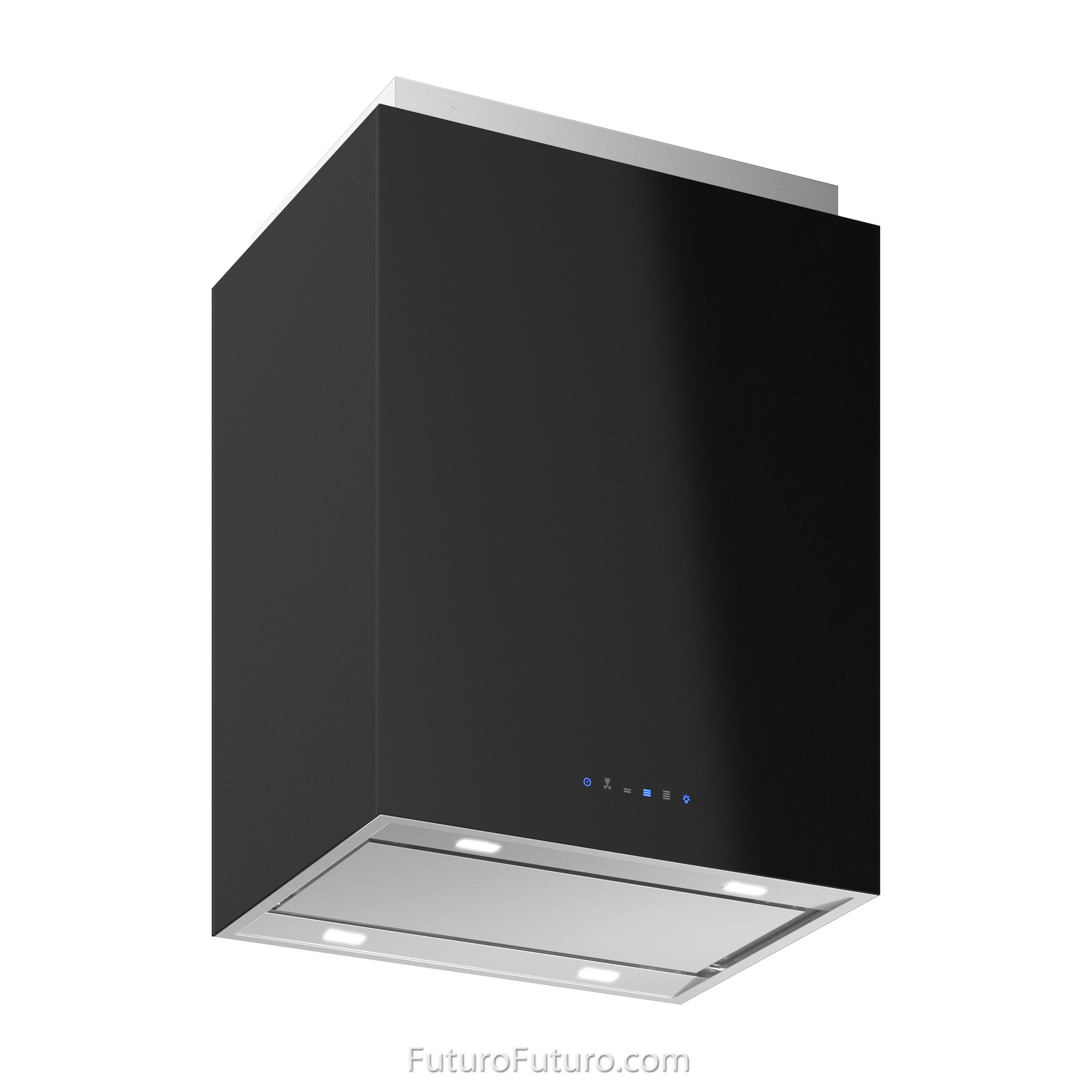 24″ Lombardy Black Island Range Hood IS24LOMBARDYBLK