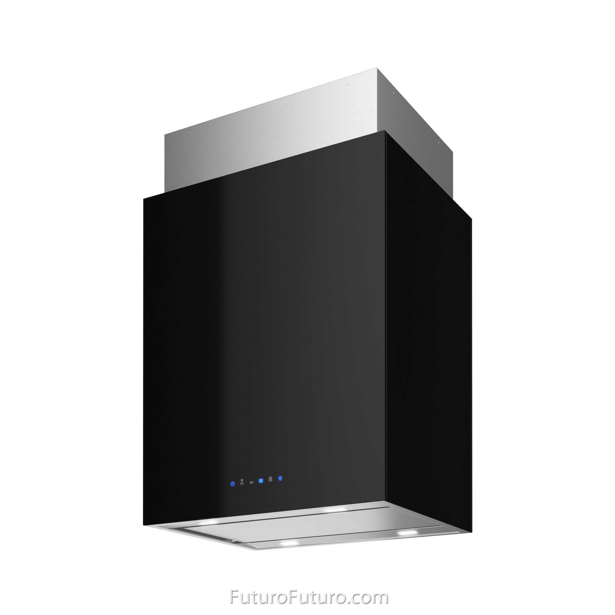 24″ Lombardy Black Island Range Hood IS24LOMBARDYBLK
