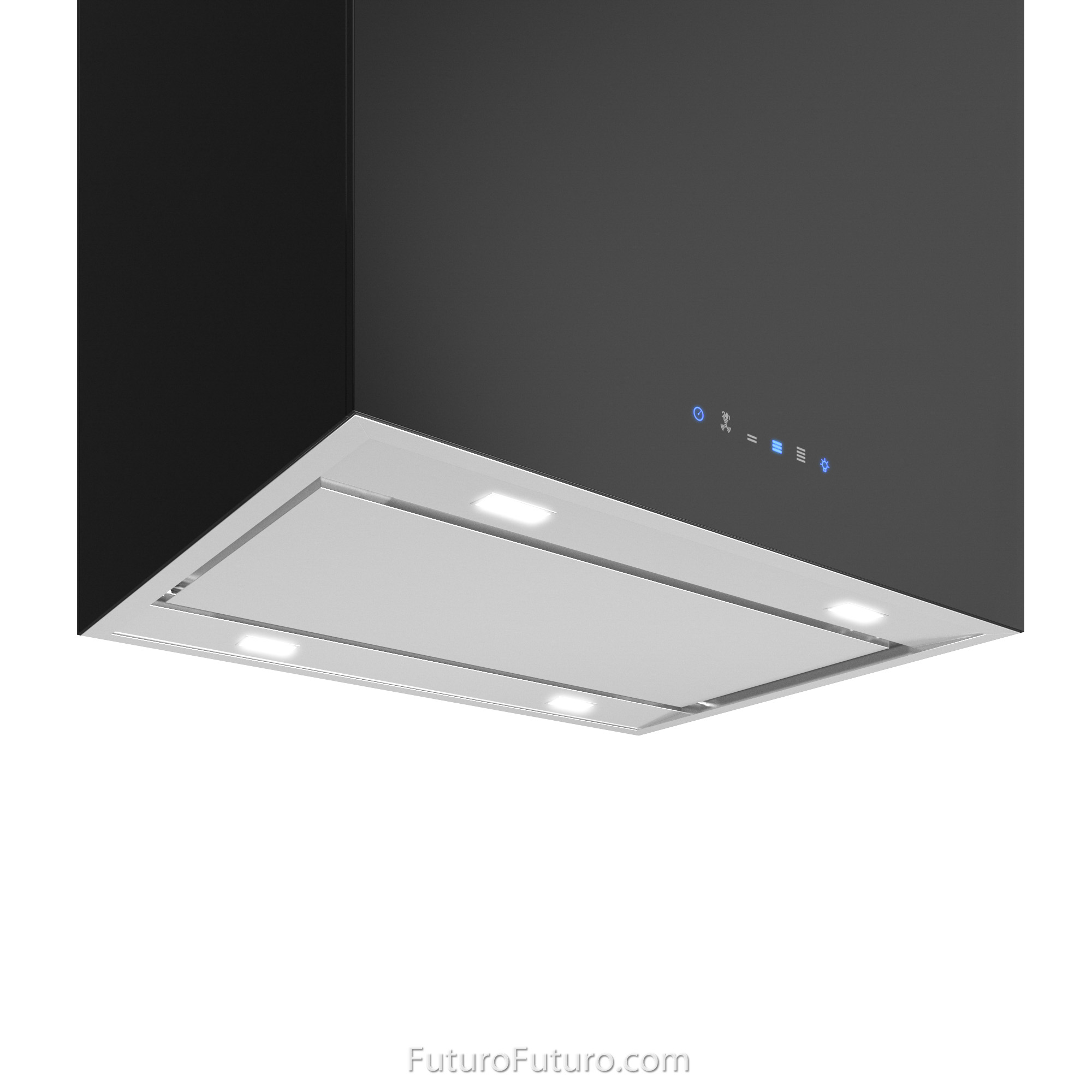 24″ Lombardy Black Island Range Hood IS24LOMBARDYBLK