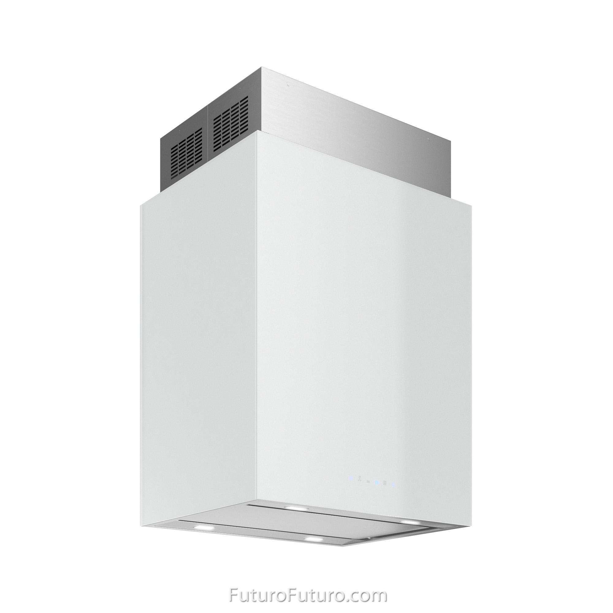 24″ Lombardy White Island Range Hood IS24LOMBARDYWHT