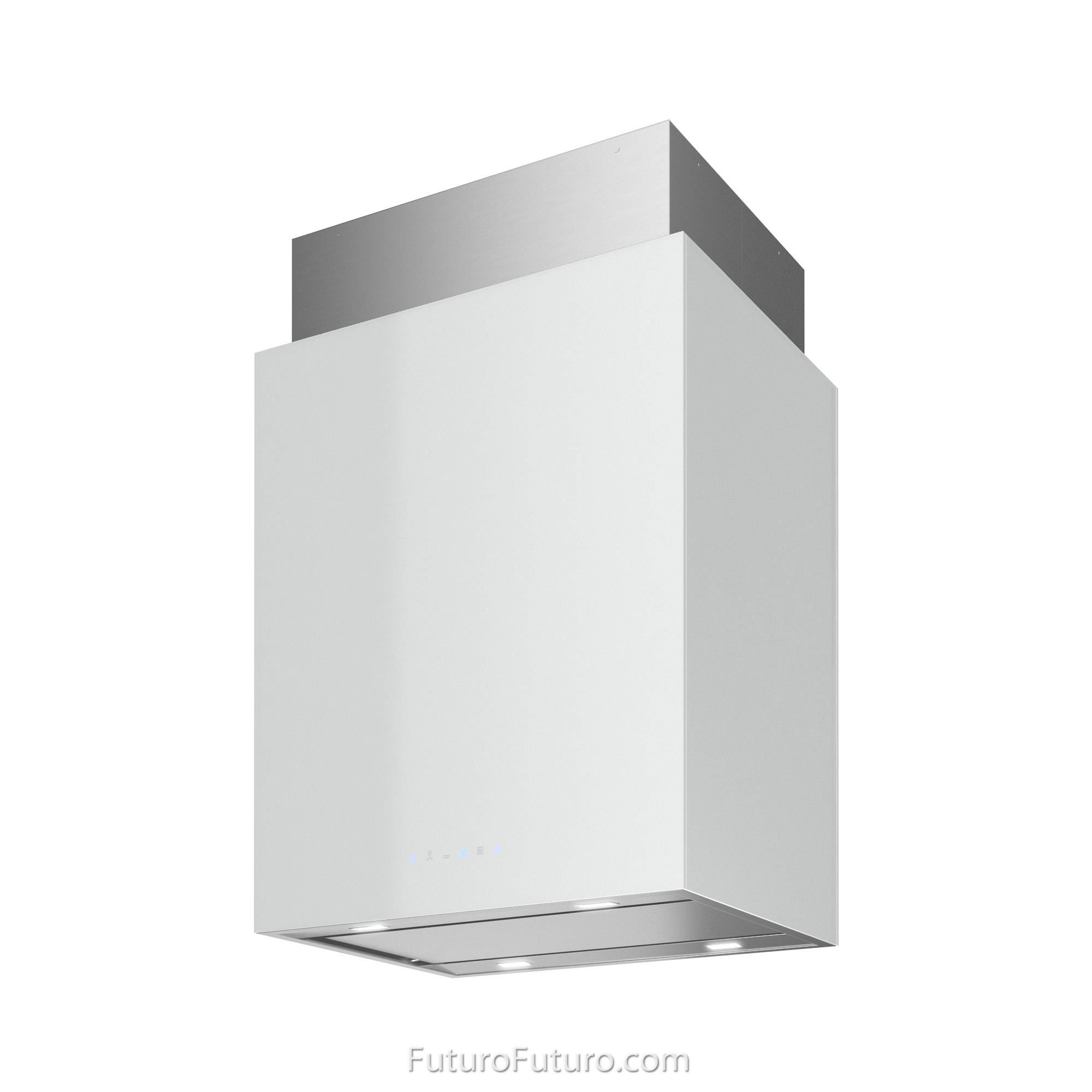 24″ Lombardy White Island Range Hood IS24LOMBARDYWHT