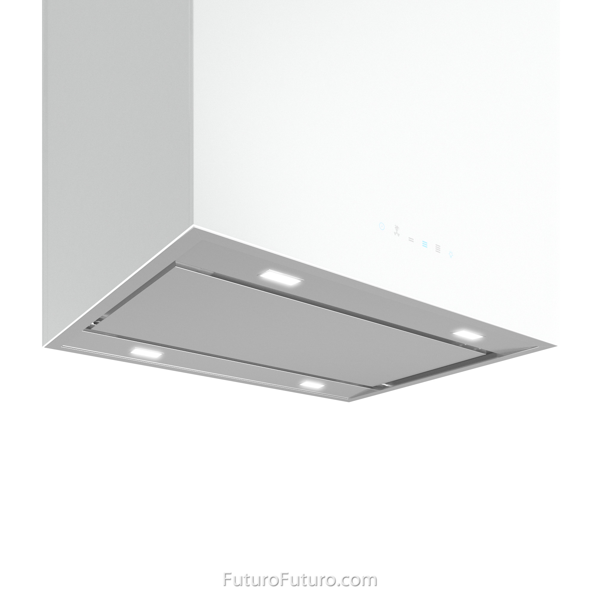 24″ Lombardy White Island Range Hood IS24LOMBARDYWHT