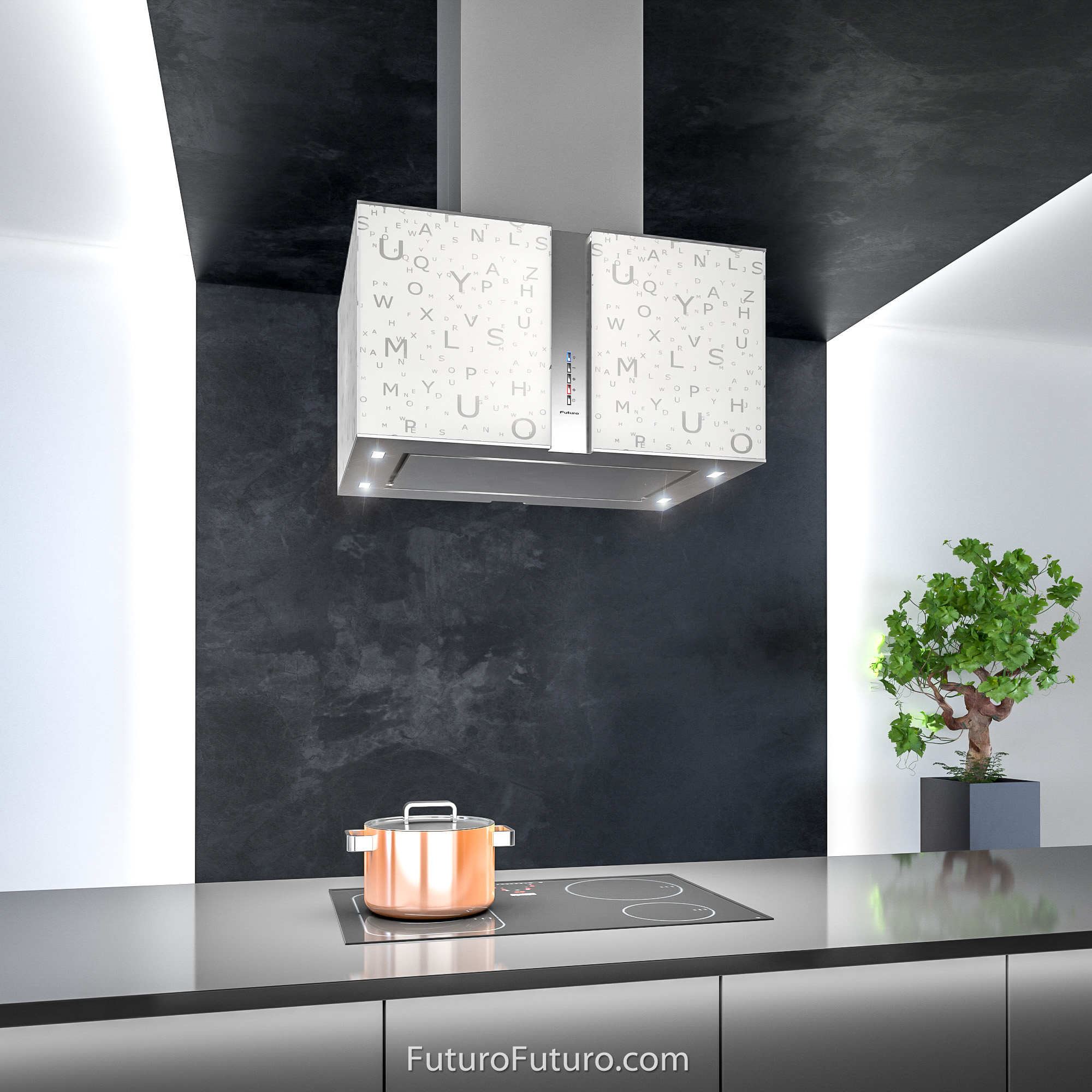 27″ Murano Alfa LED Island Range Hood IS27MURALFALED