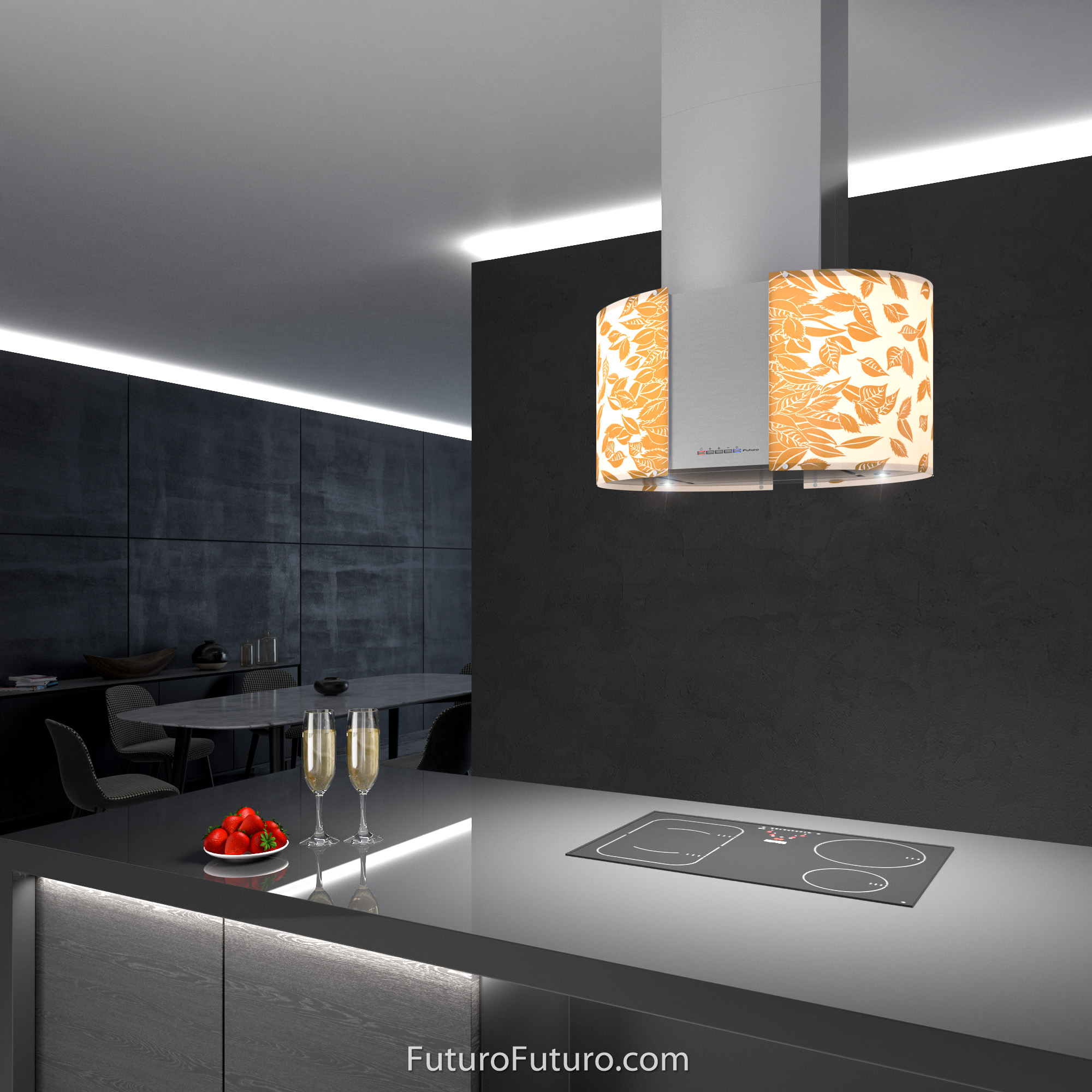 27″ Murano Autumn LED Island Range Hood IS27MURAUTUMNLED