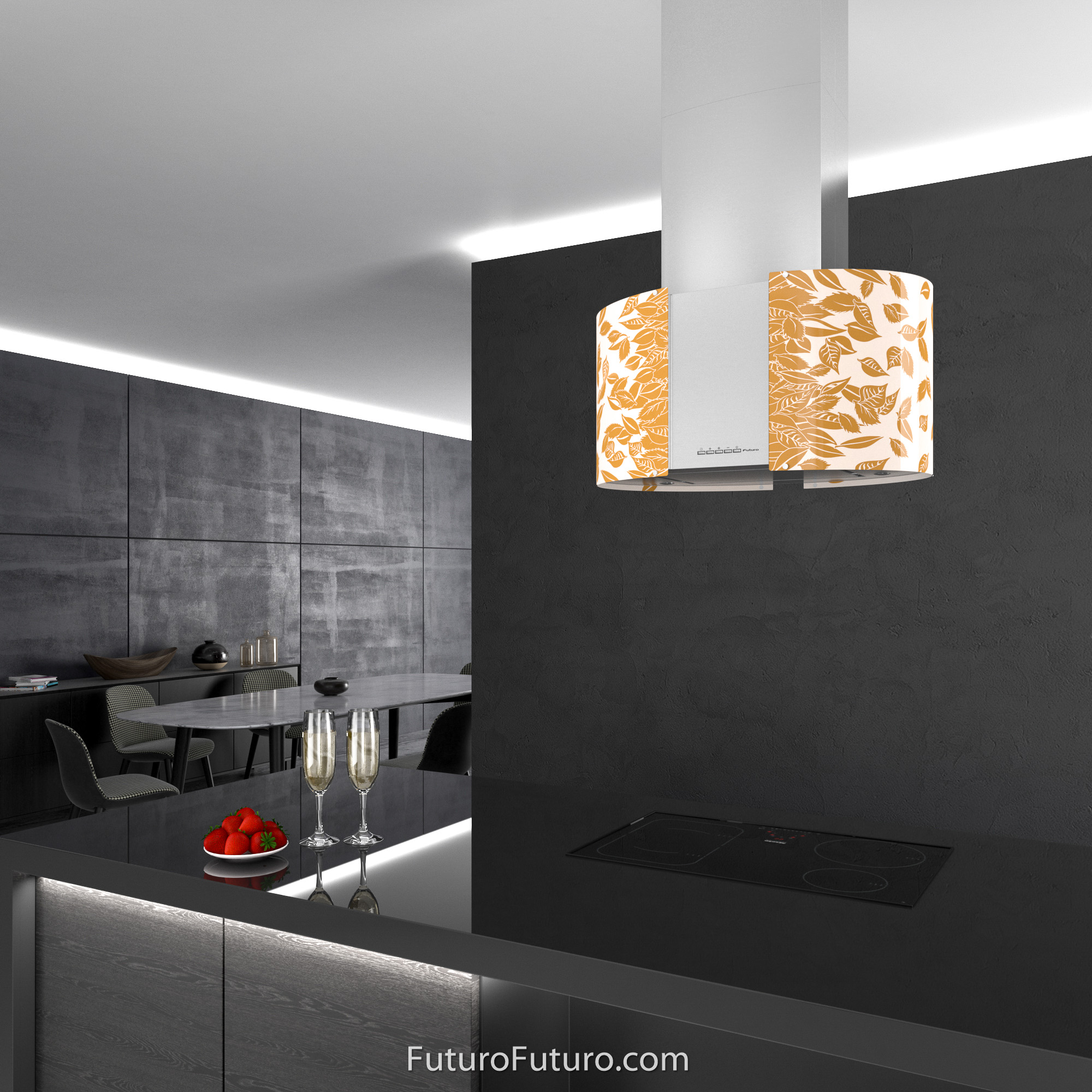 27″ Murano Autumn LED Island Range Hood IS27MURAUTUMNLED