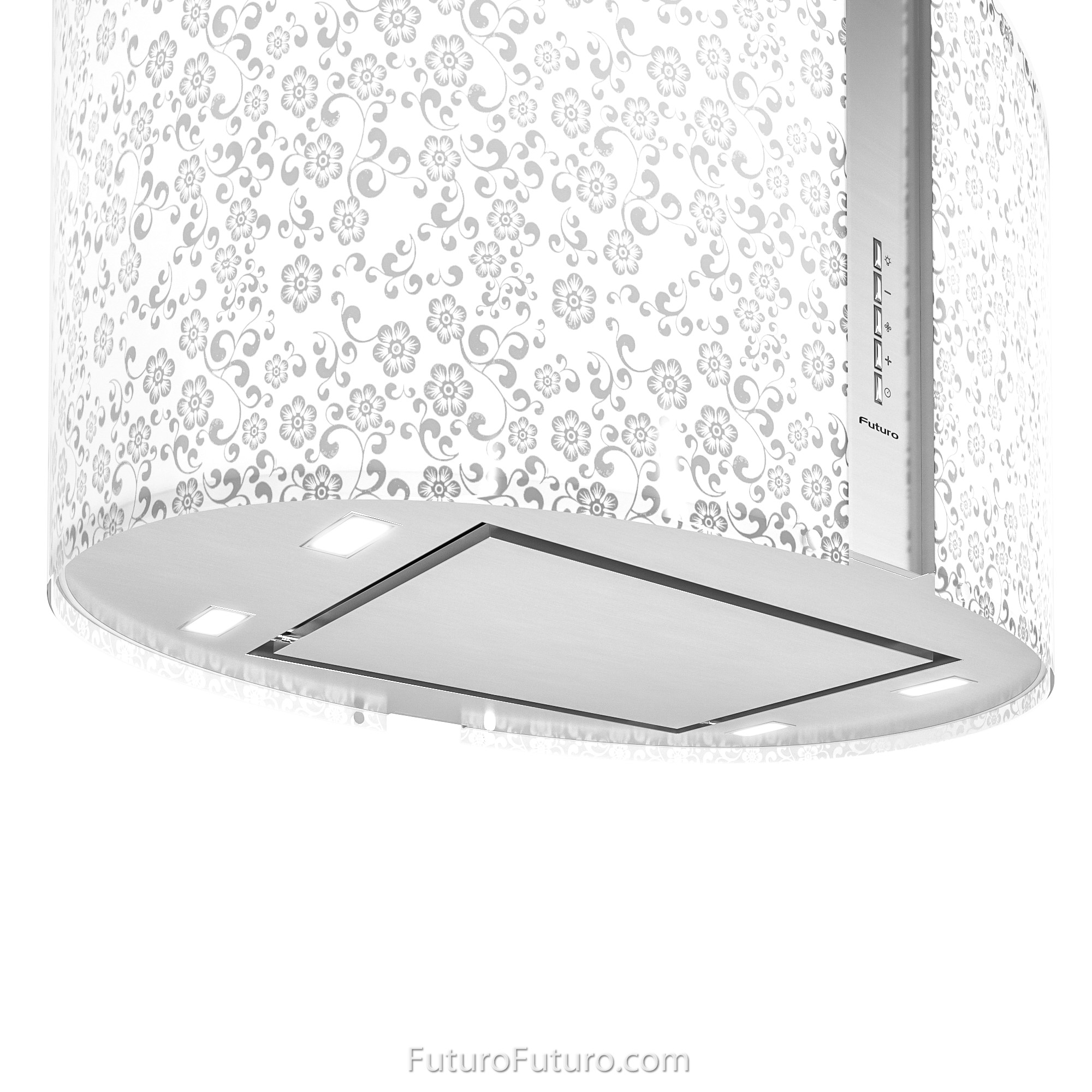 27″ Murano Mayflower LED Island Range Hood IS27MURMAYFLOWERLED