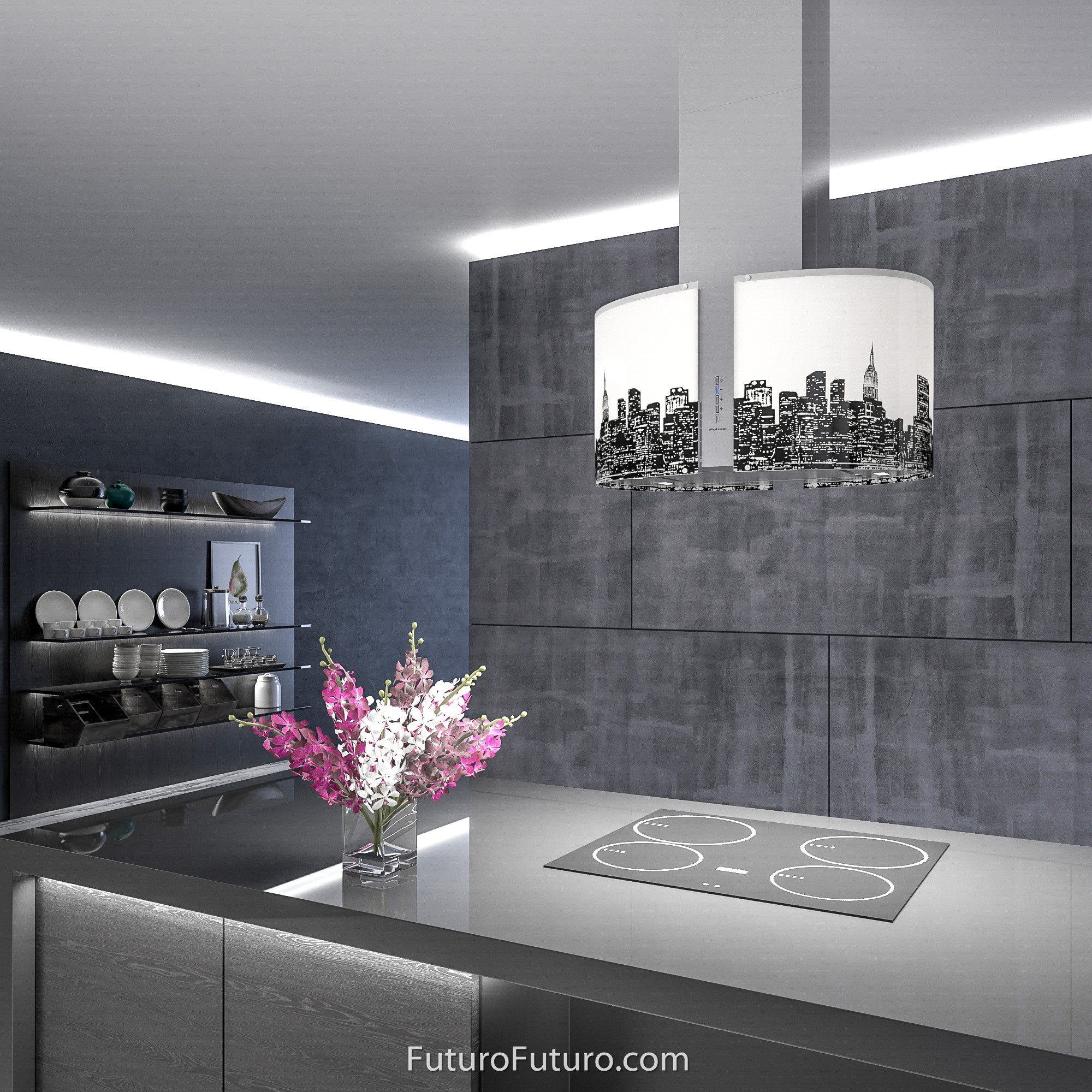 27″ Murano Metro LED Island Range Hood IS27MURMETROLED