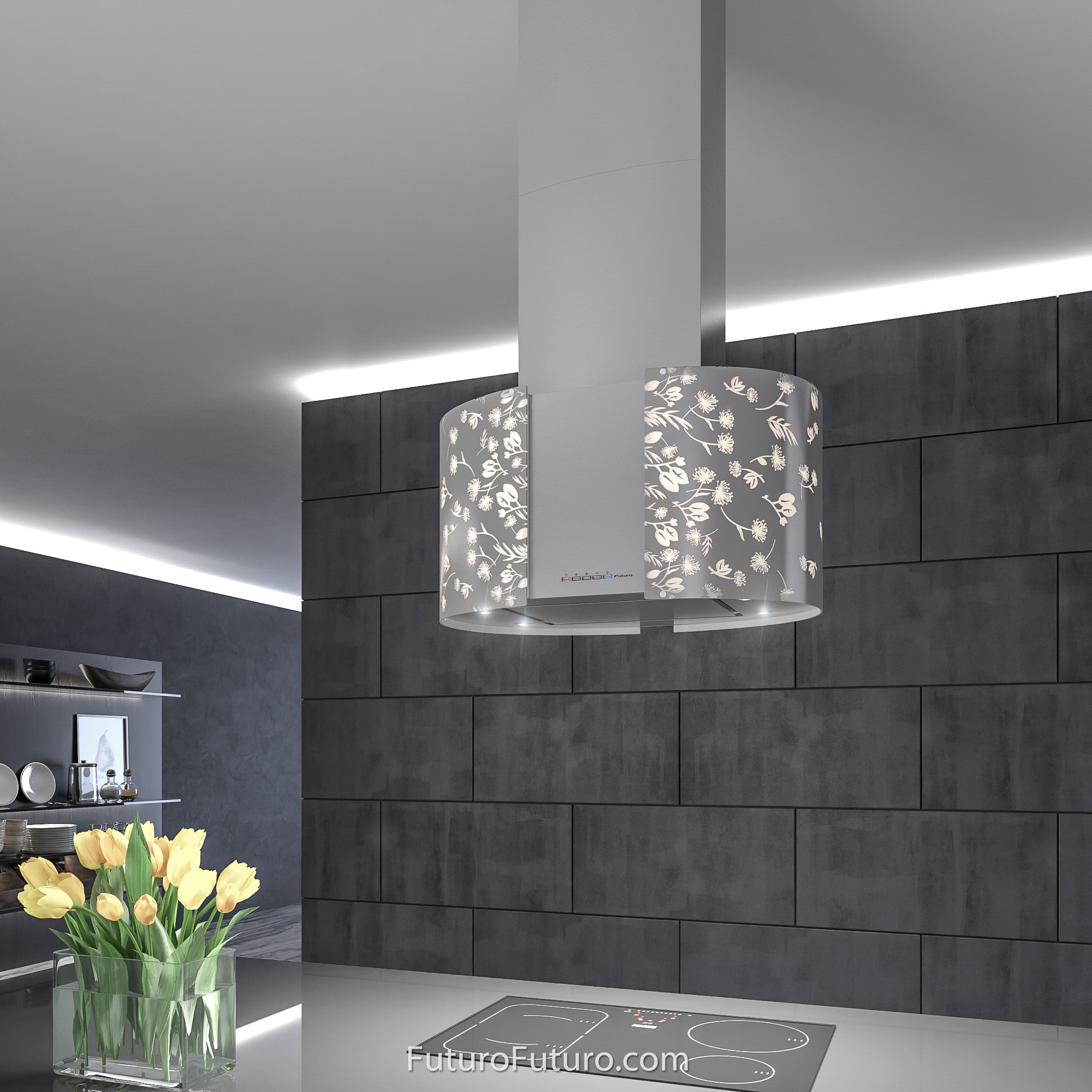 27″ Murano Moonlight LED Island Range Hood IS27MURMOONLIGHTLED