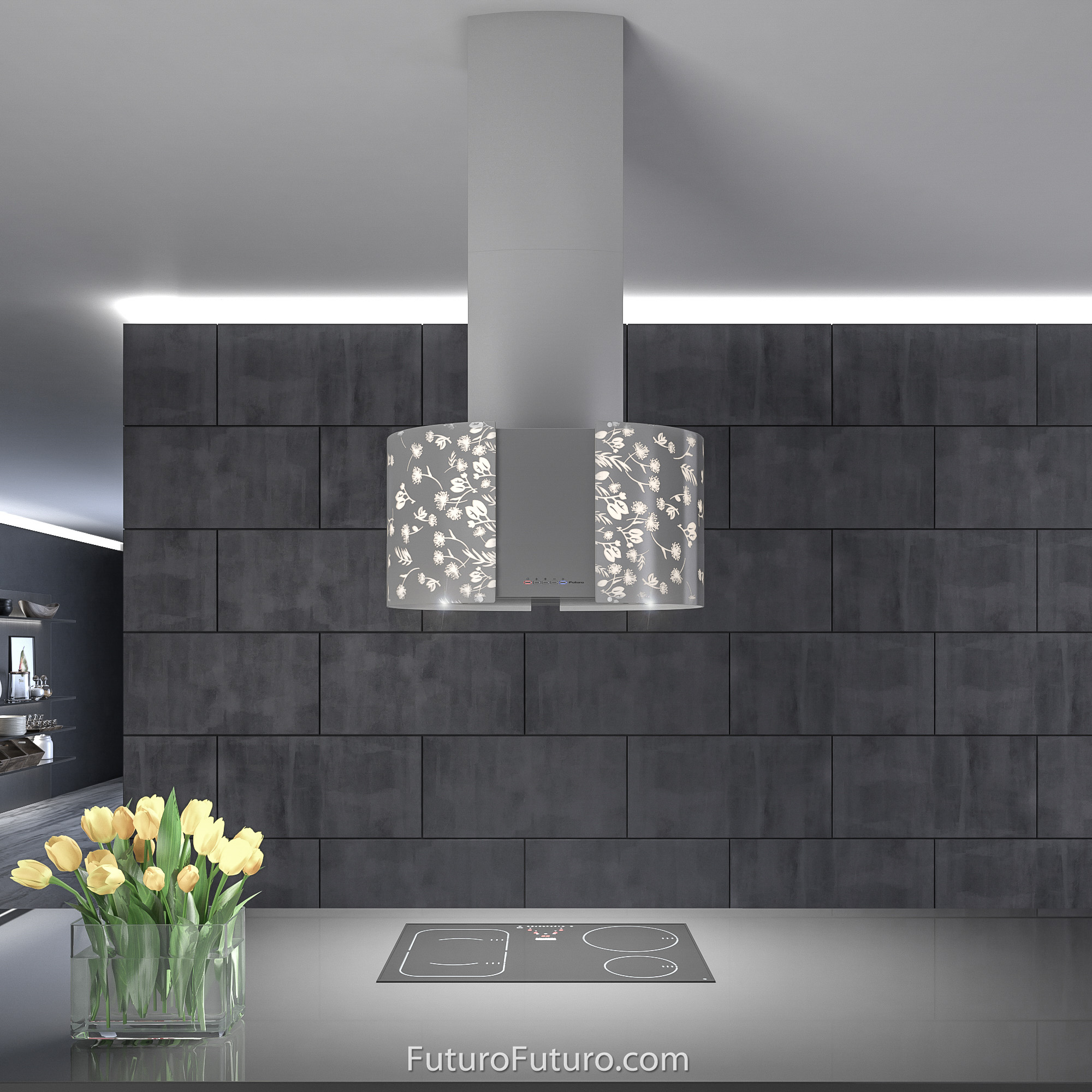 27″ Murano Moonlight LED Island Range Hood IS27MURMOONLIGHTLED