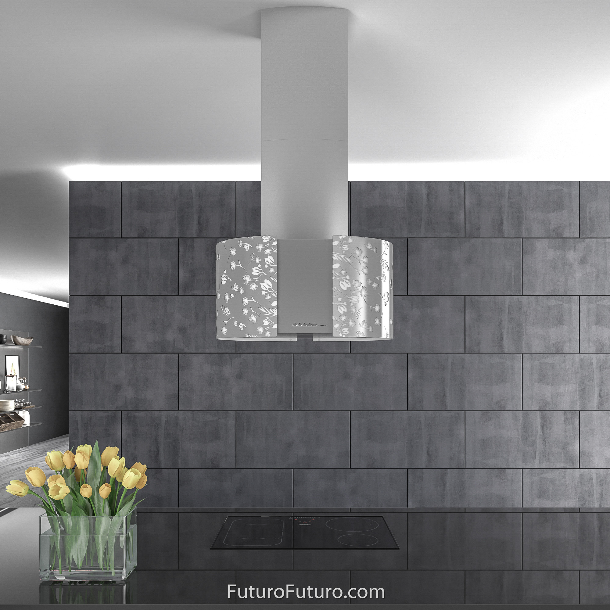27″ Murano Moonlight LED Island Range Hood IS27MURMOONLIGHTLED