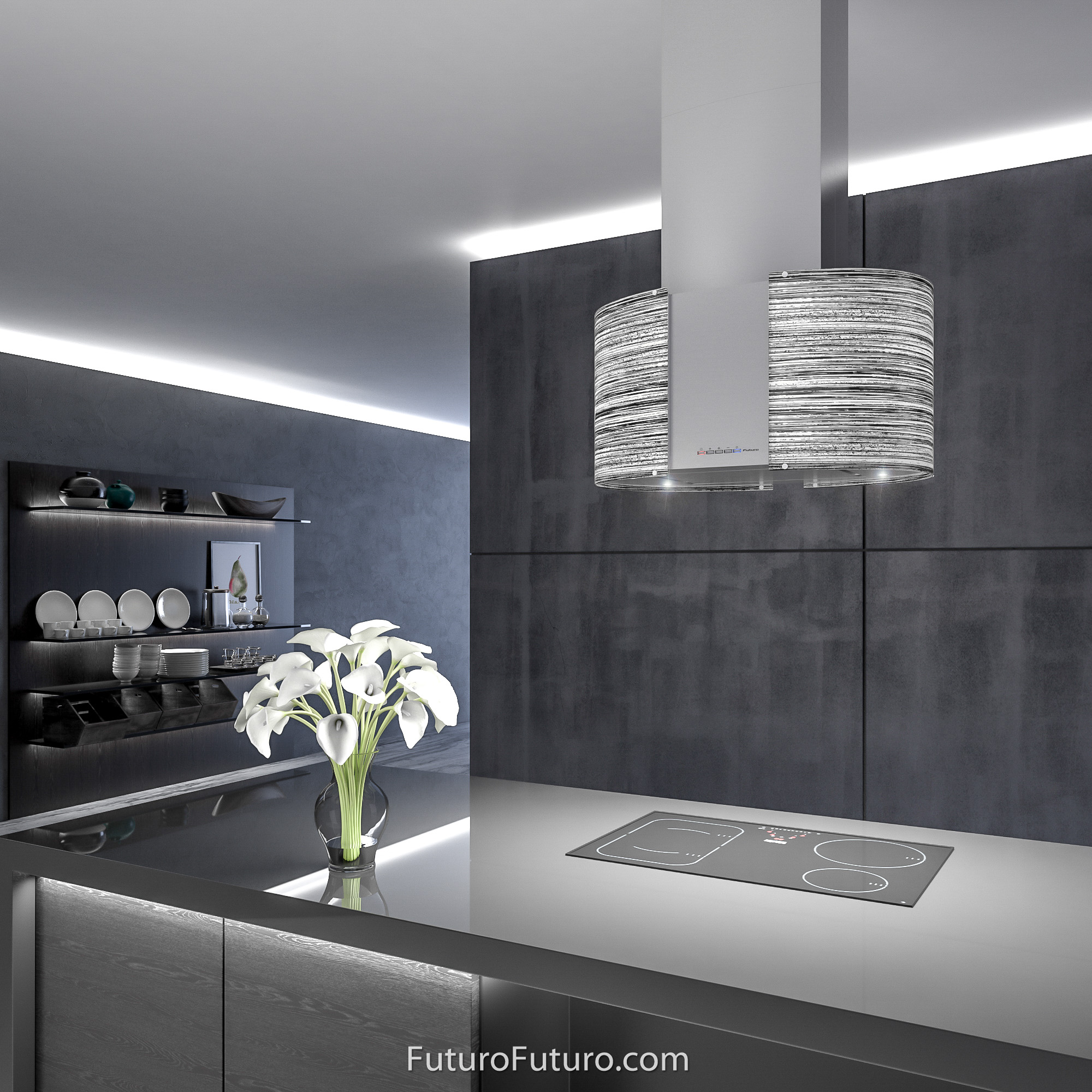 27″ Murano Motion LED Island Range Hood IS27MURMOTIONLED