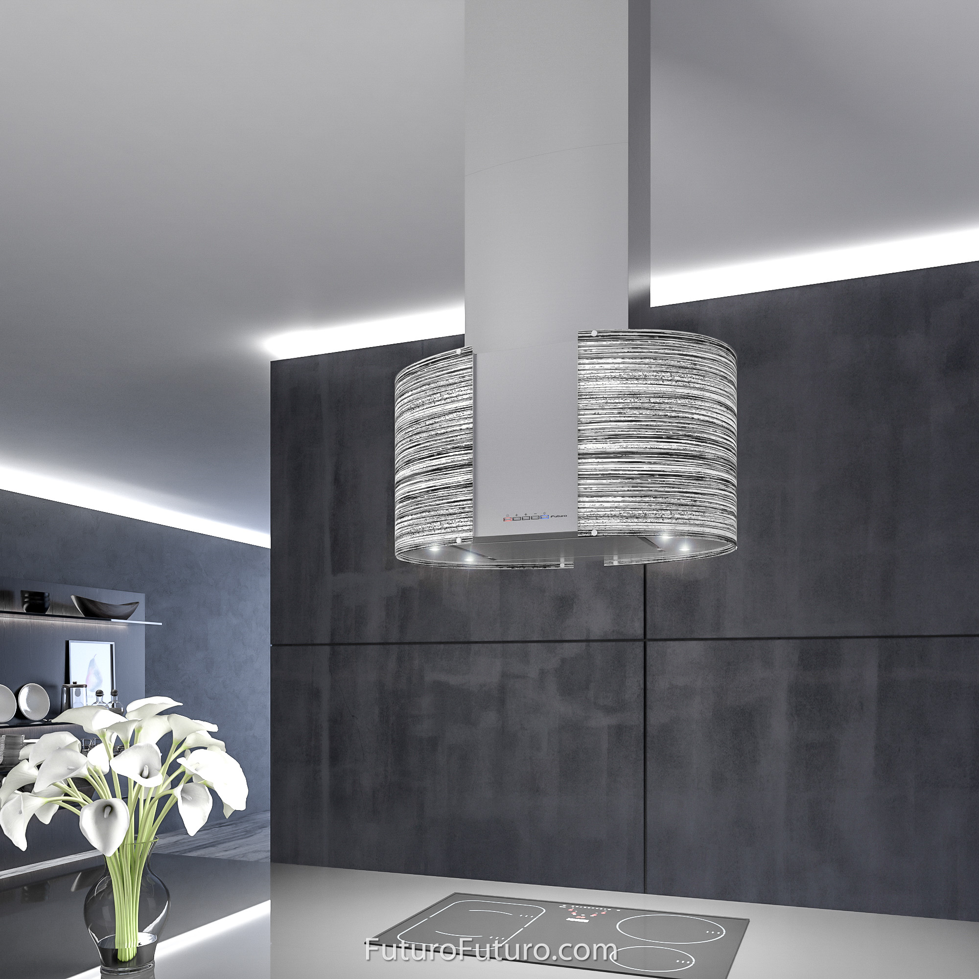 27″ Murano Motion LED Island Range Hood IS27MURMOTIONLED
