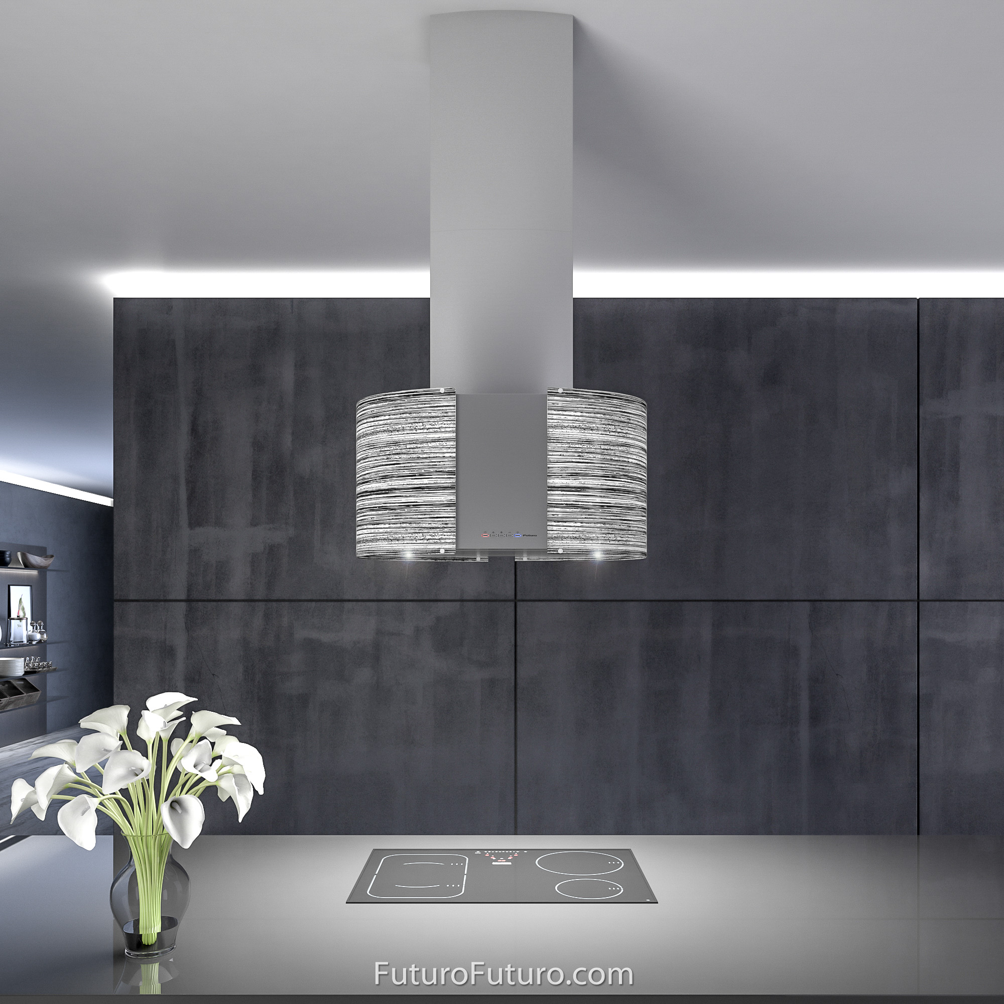 27″ Murano Motion LED Island Range Hood IS27MURMOTIONLED