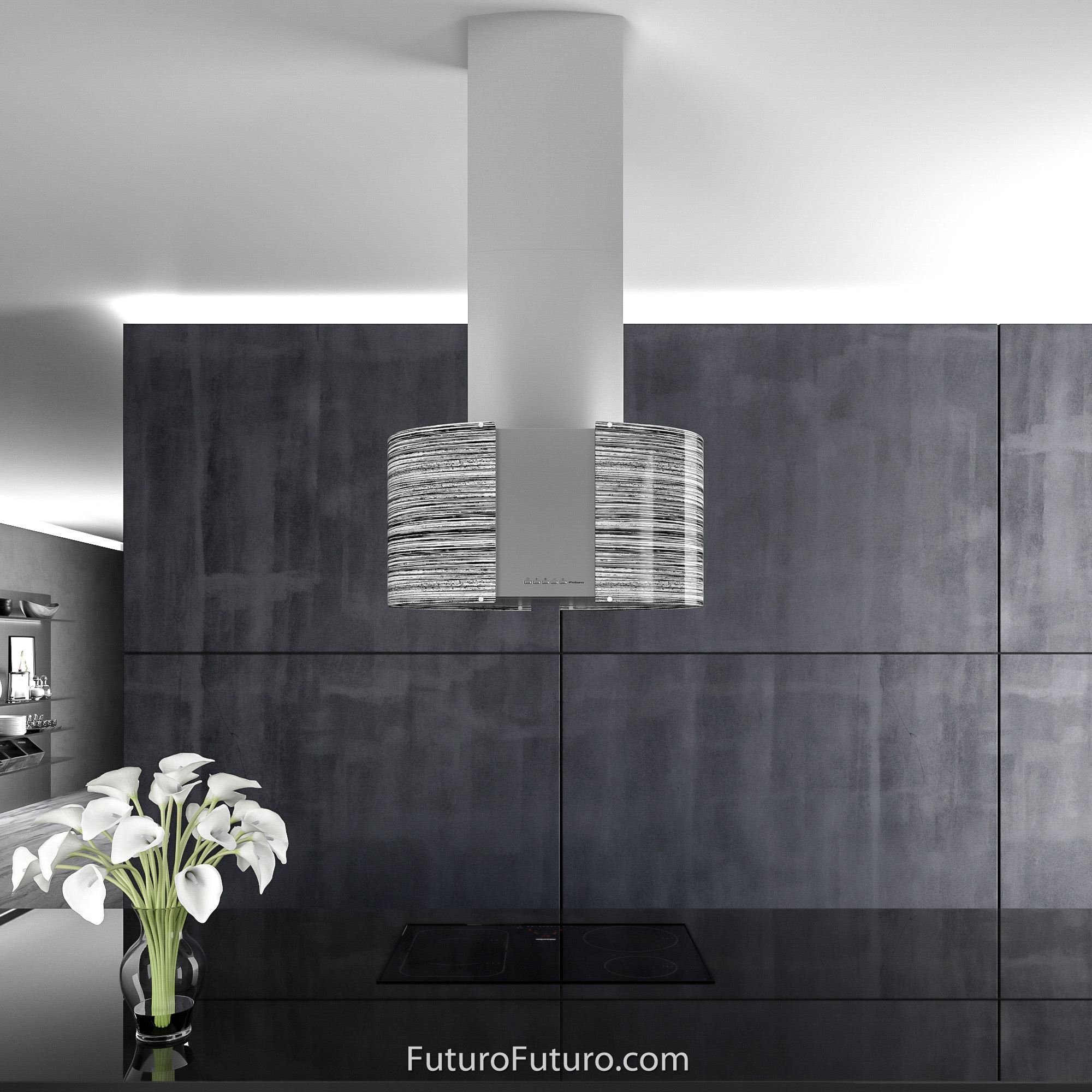 27″ Murano Motion LED Island Range Hood IS27MURMOTIONLED