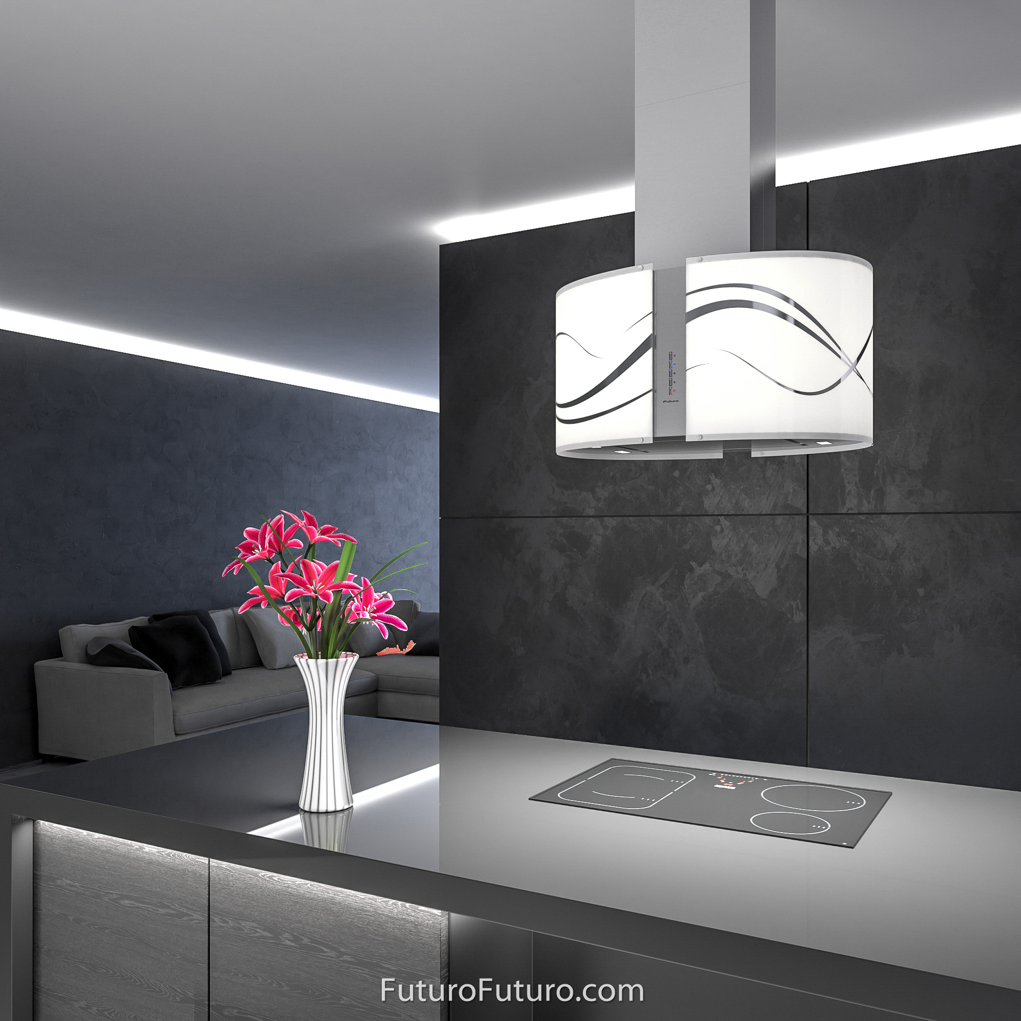 27″ Murano Serenity LED Island Range Hood IS27MURSERENITYLED