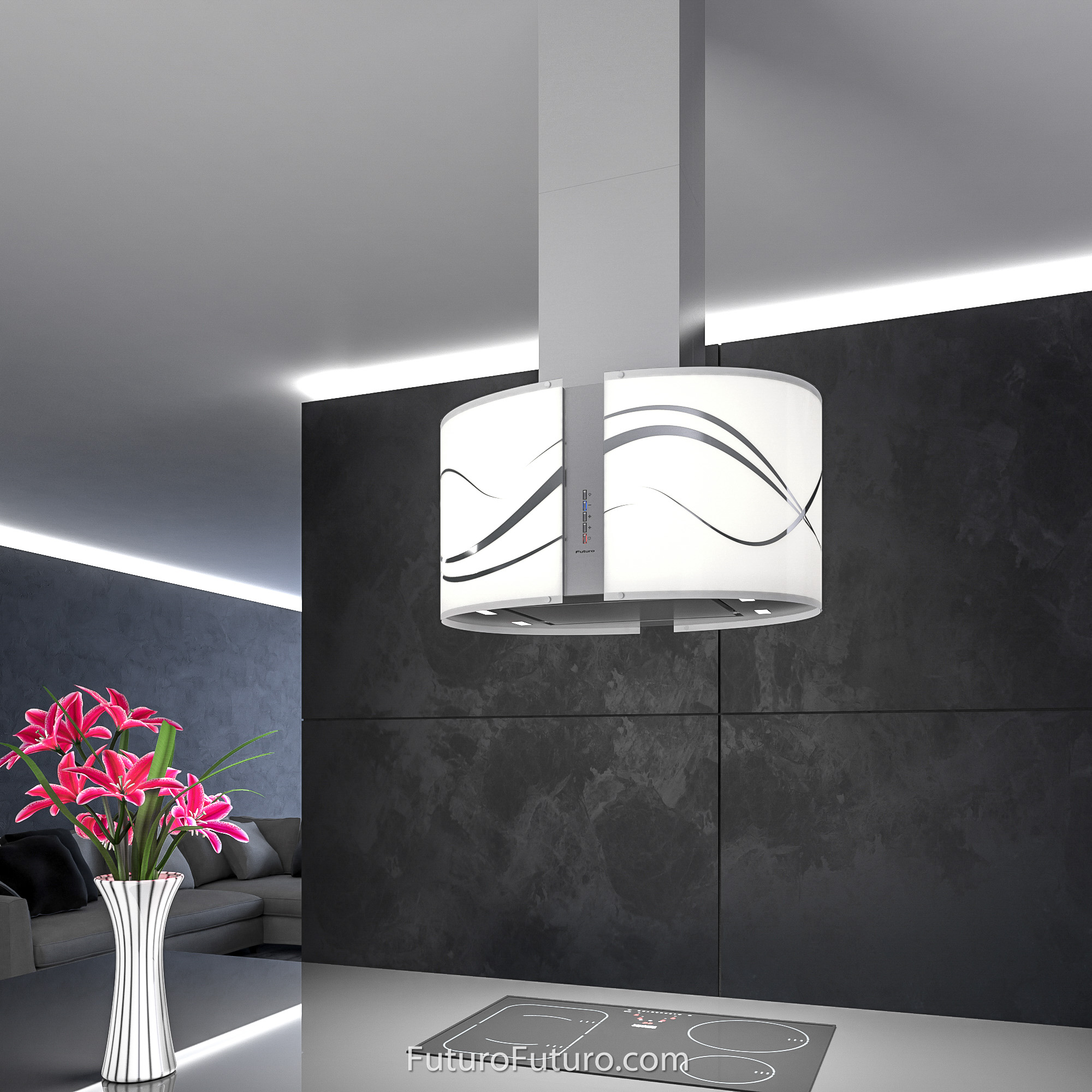 27″ Murano Serenity LED Island Range Hood IS27MURSERENITYLED