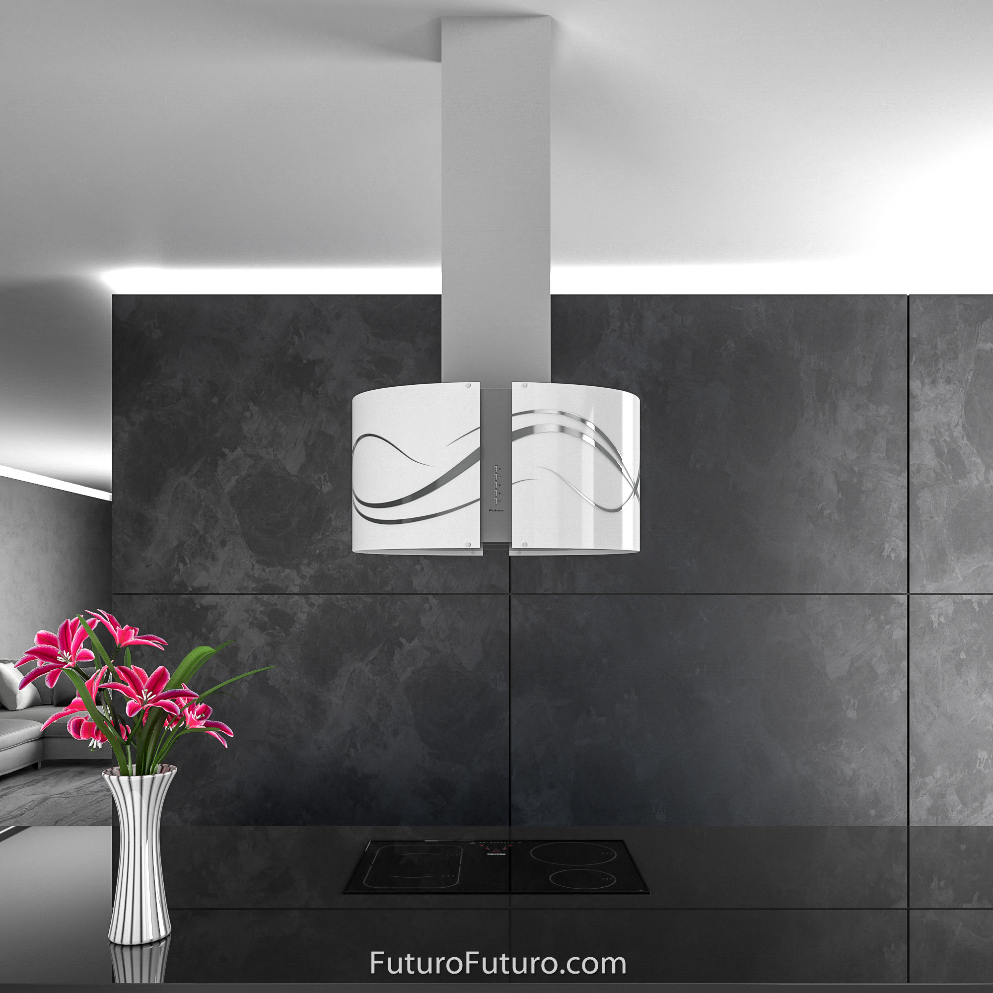 27″ Murano Serenity LED Island Range Hood IS27MURSERENITYLED