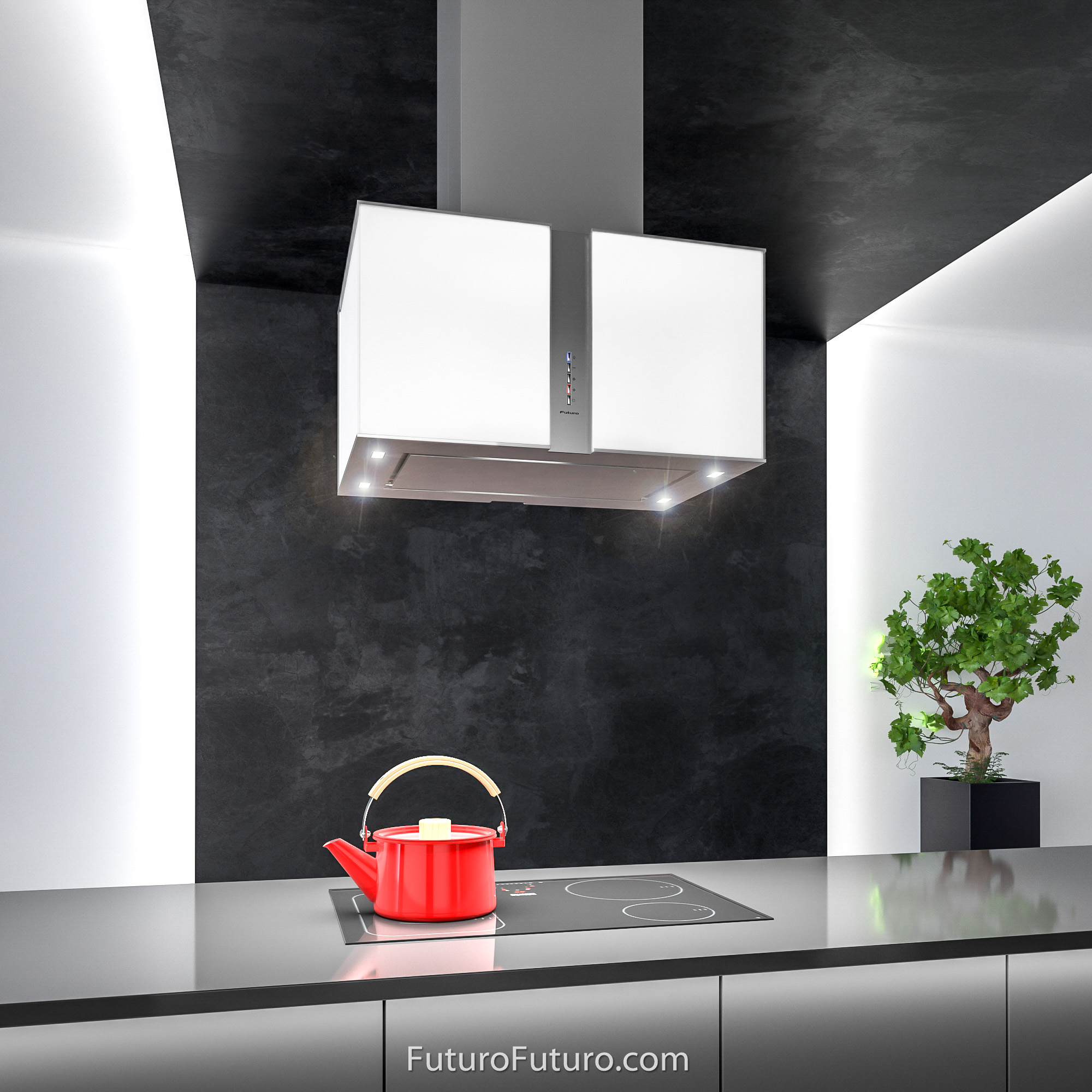 27″ Murano Snow LED Island Range Hood IS27MURSNOWLED