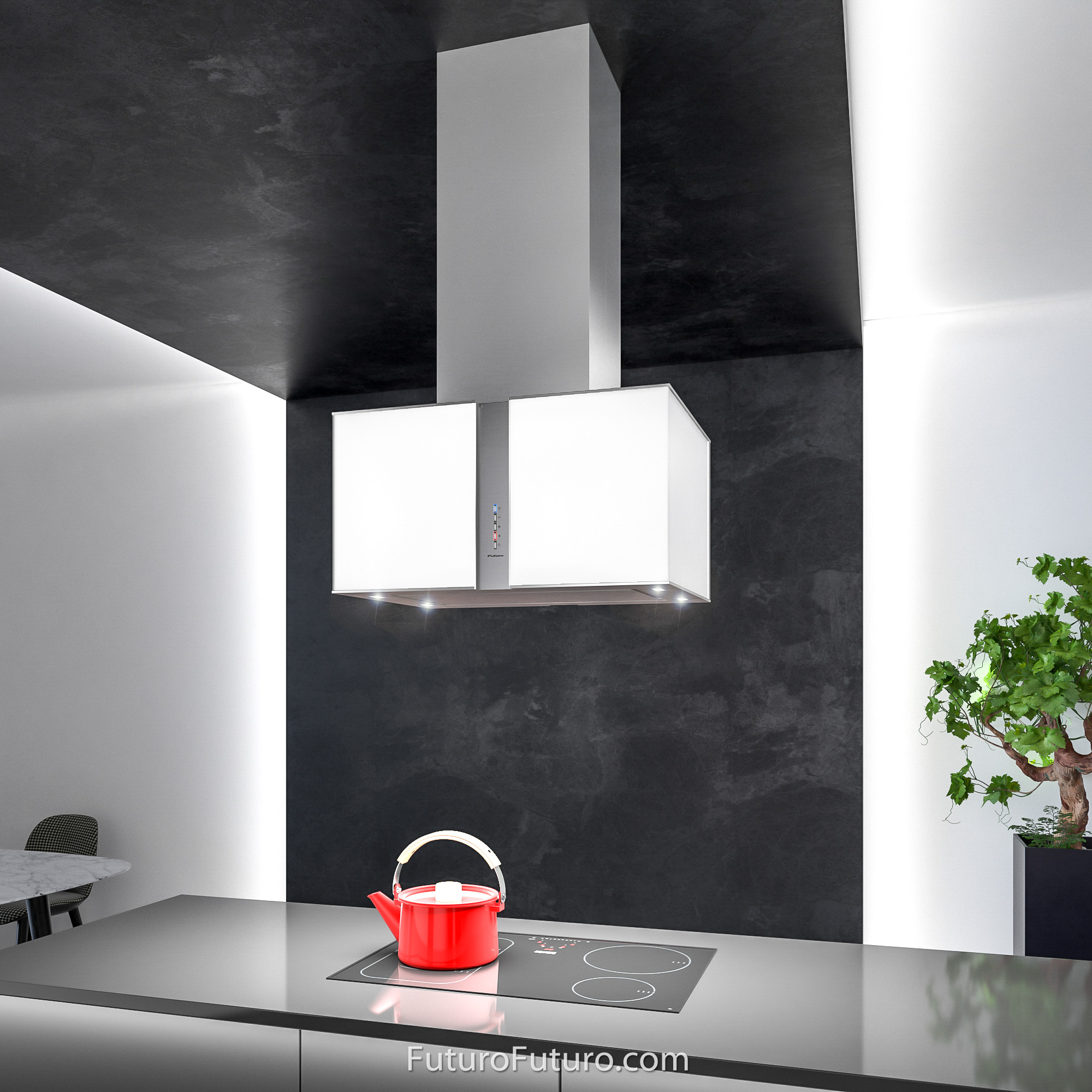 27″ Murano Snow LED Island Range Hood IS27MURSNOWLED