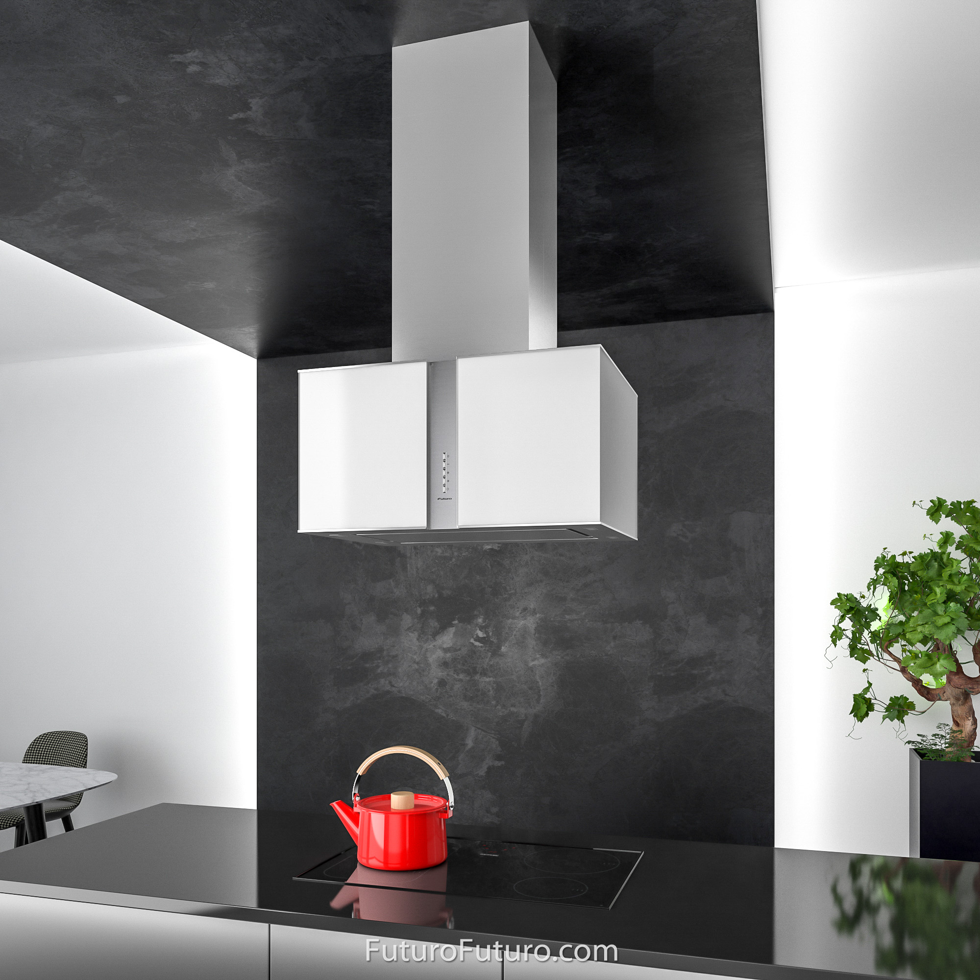 27″ Murano Snow LED Island Range Hood IS27MURSNOWLED