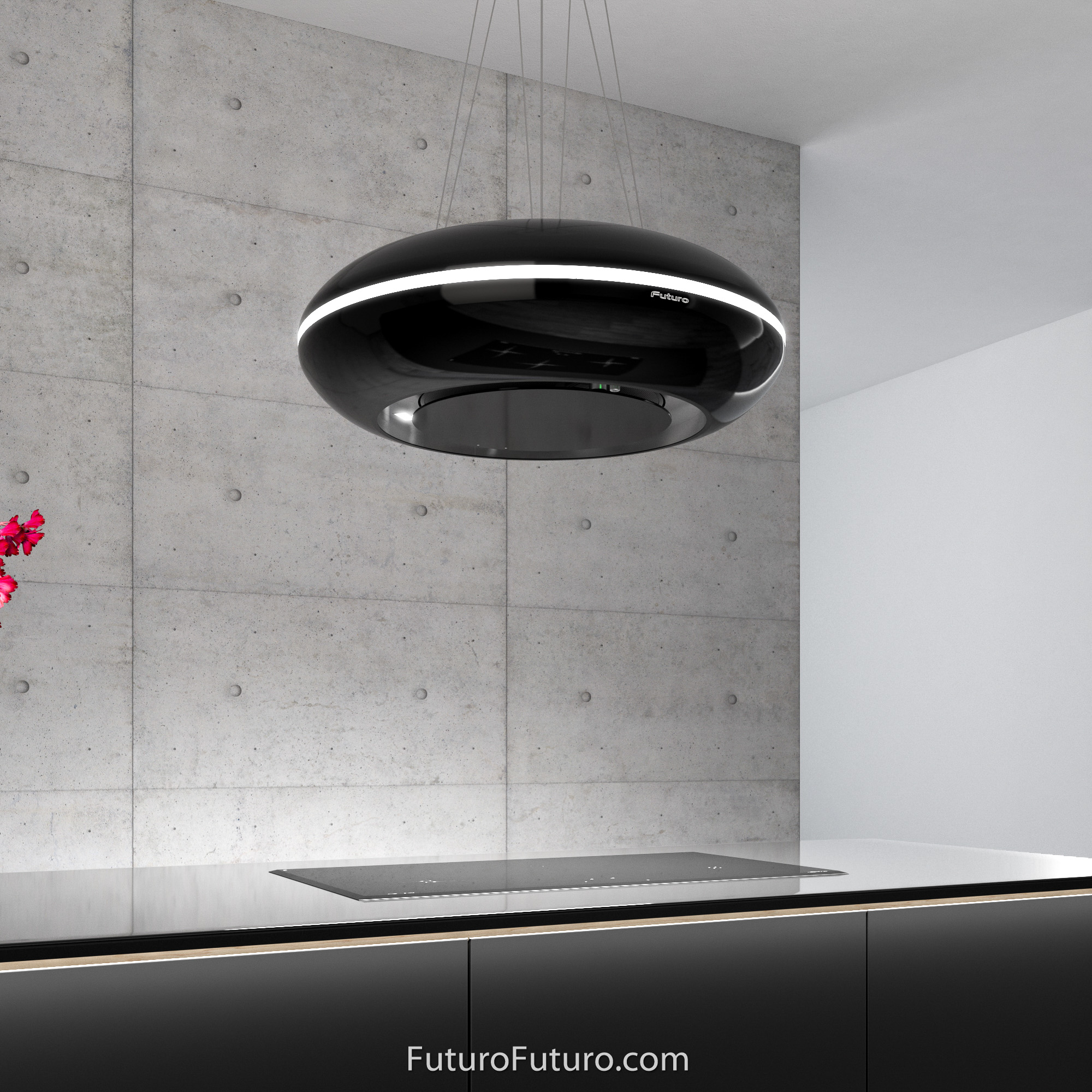 30″ Orbit Black Island Range Hood IS30ORBITBLK