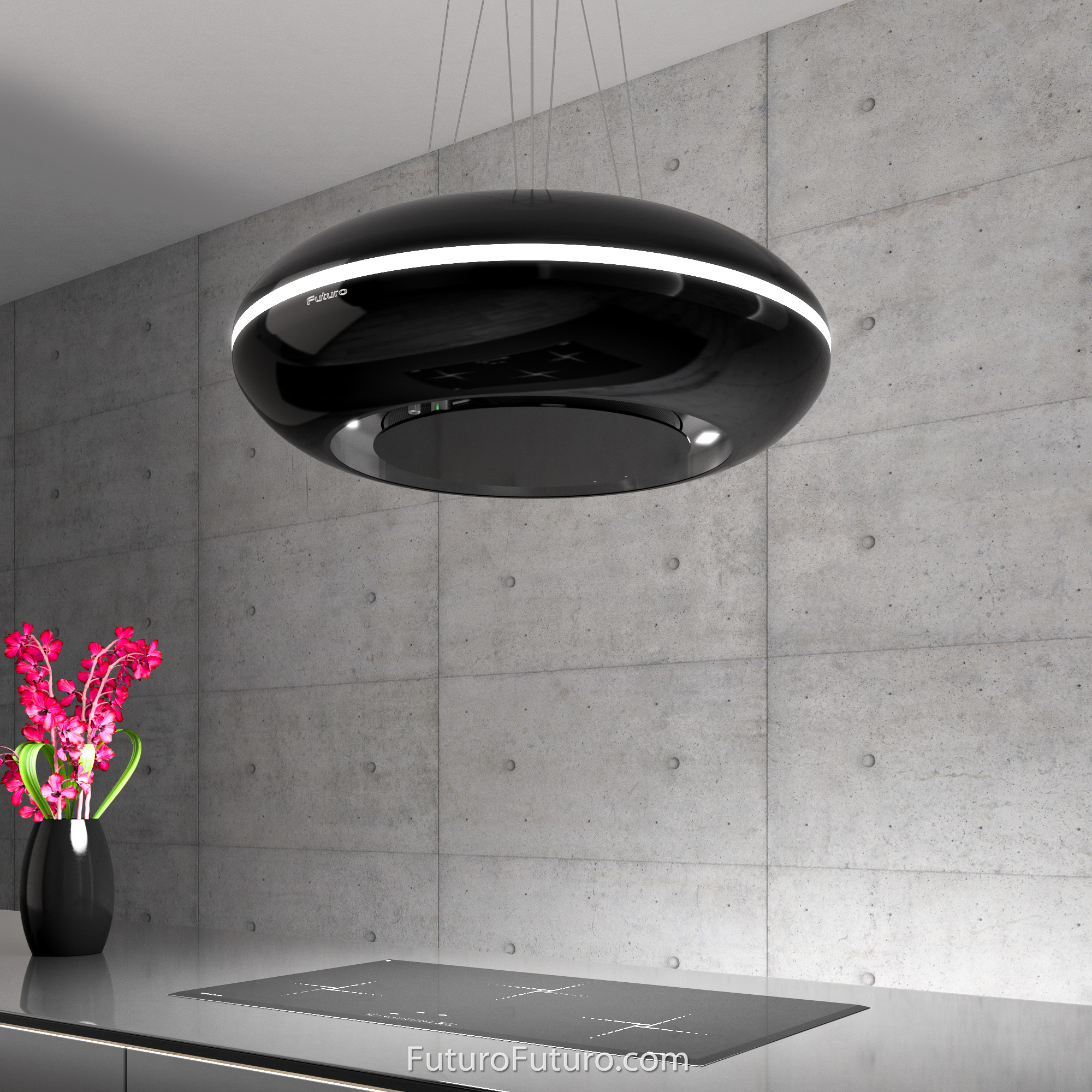 30″ Orbit Black Island Range Hood IS30ORBITBLK