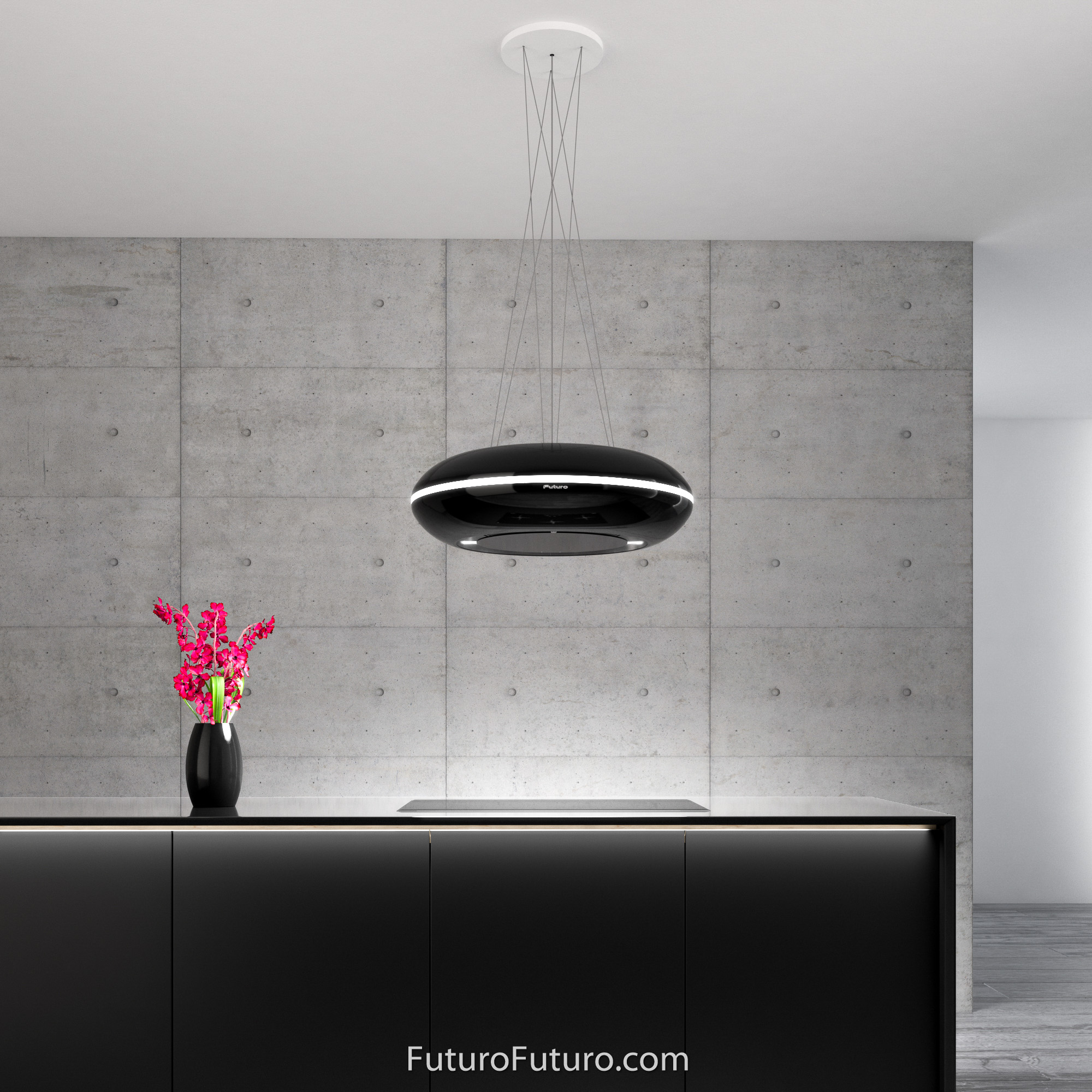 30″ Orbit Black Island Range Hood IS30ORBITBLK