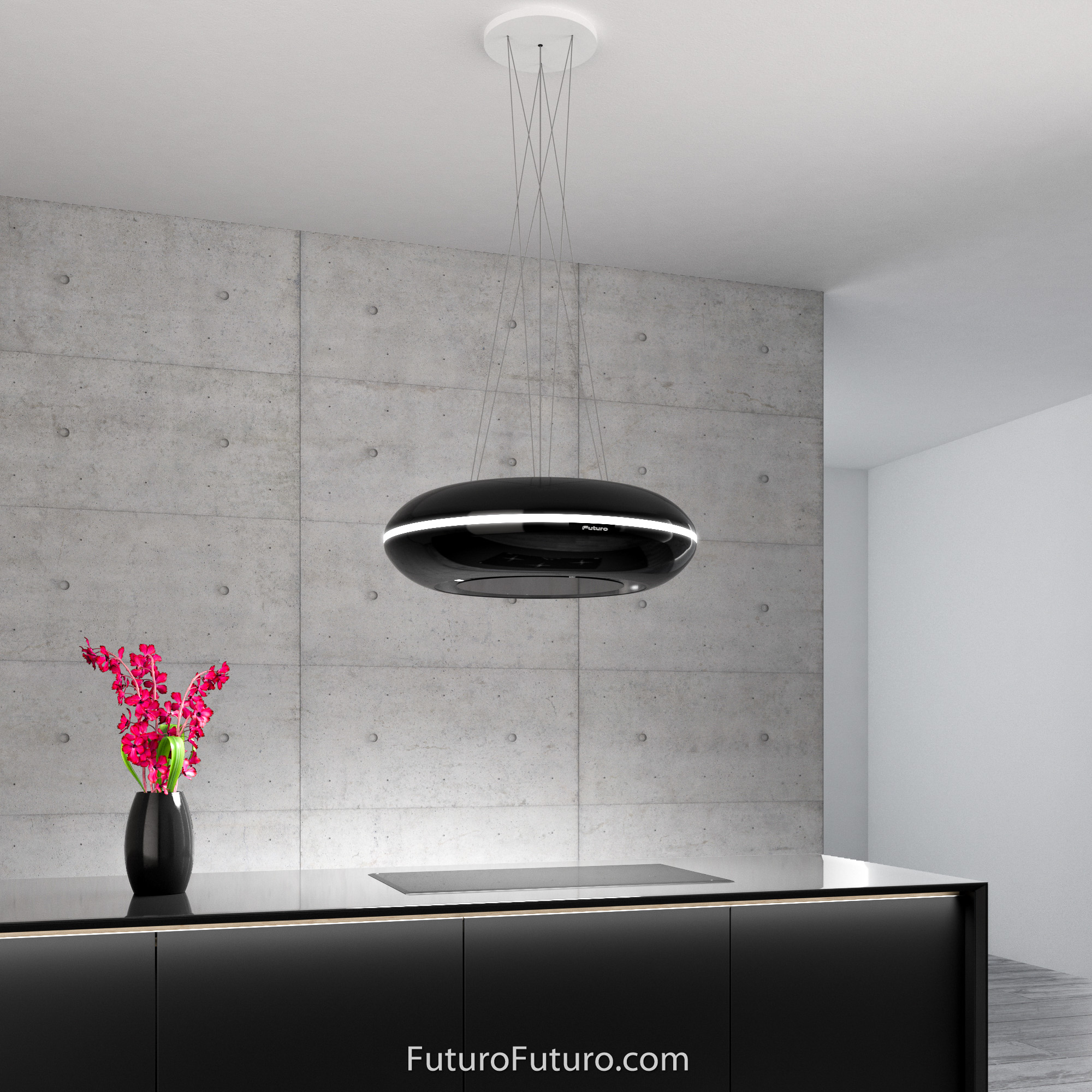 30″ Orbit Black Island Range Hood IS30ORBITBLK