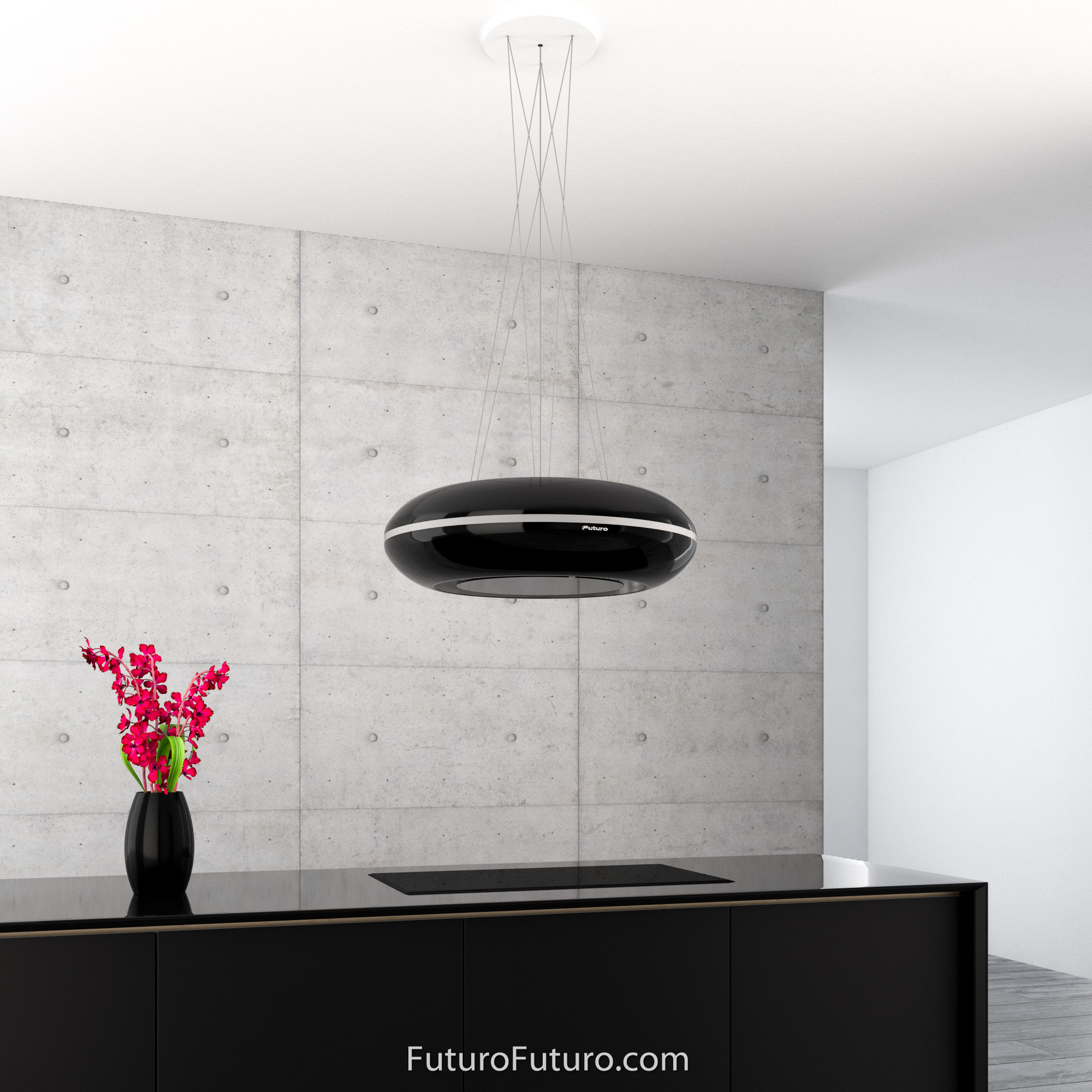 30″ Orbit Black Island Range Hood IS30ORBITBLK