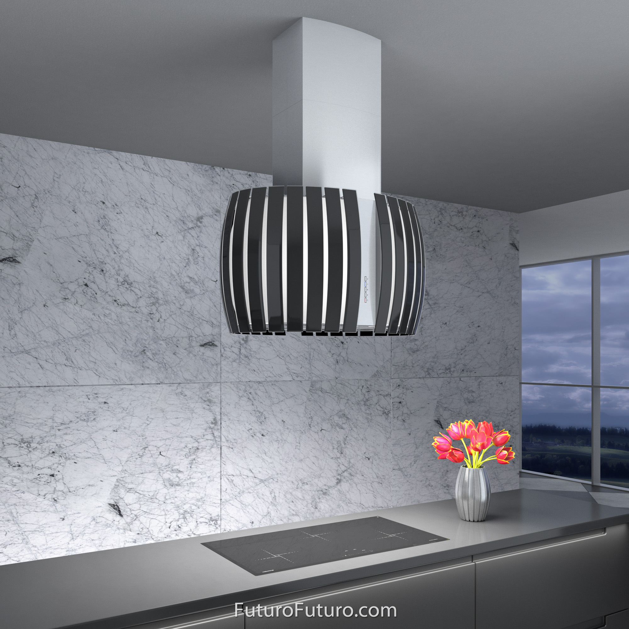 30″ Pearl Black Island Range Hood IS30PEARLBLK