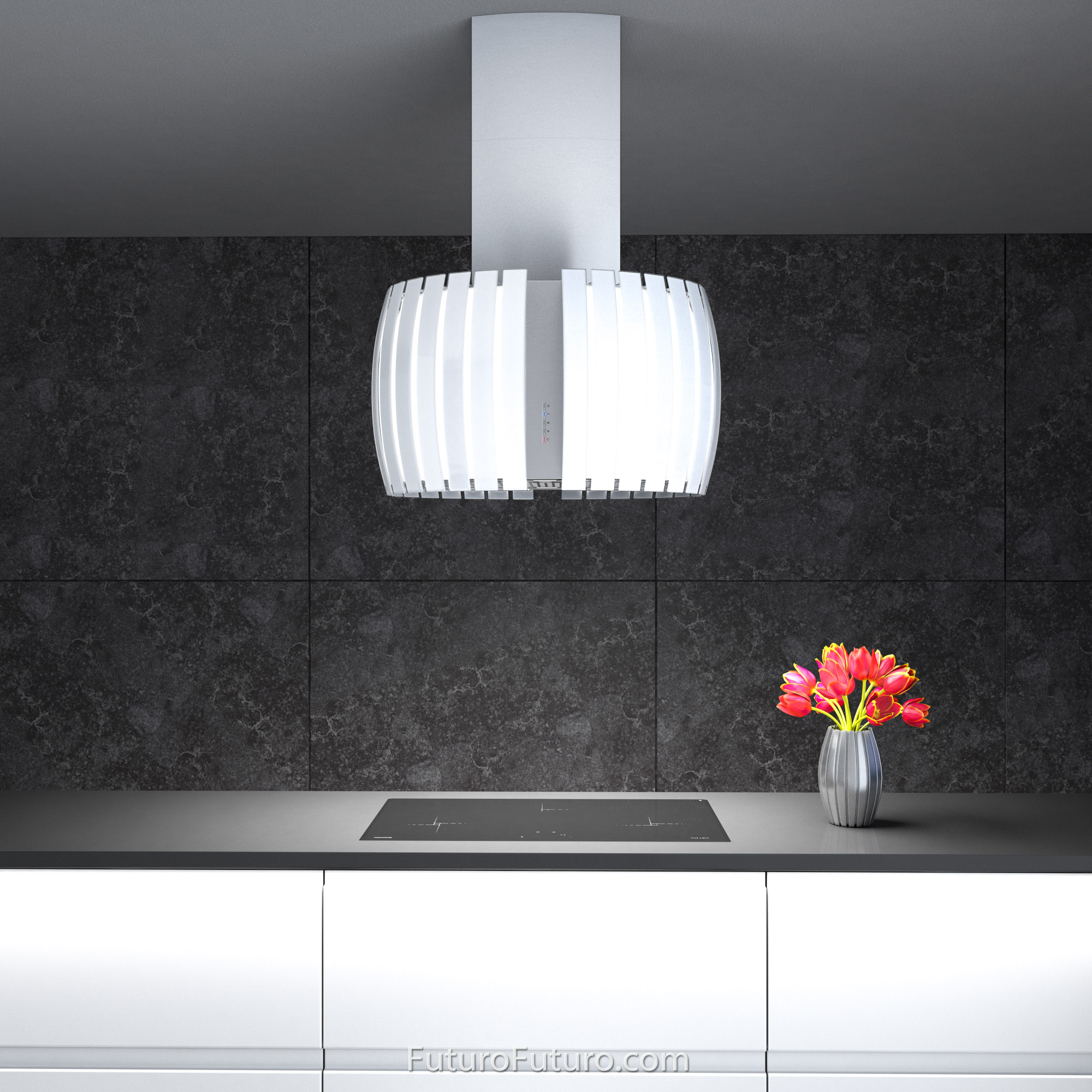 30″ Pearl White Island Range Hood IS30PEARLWHT