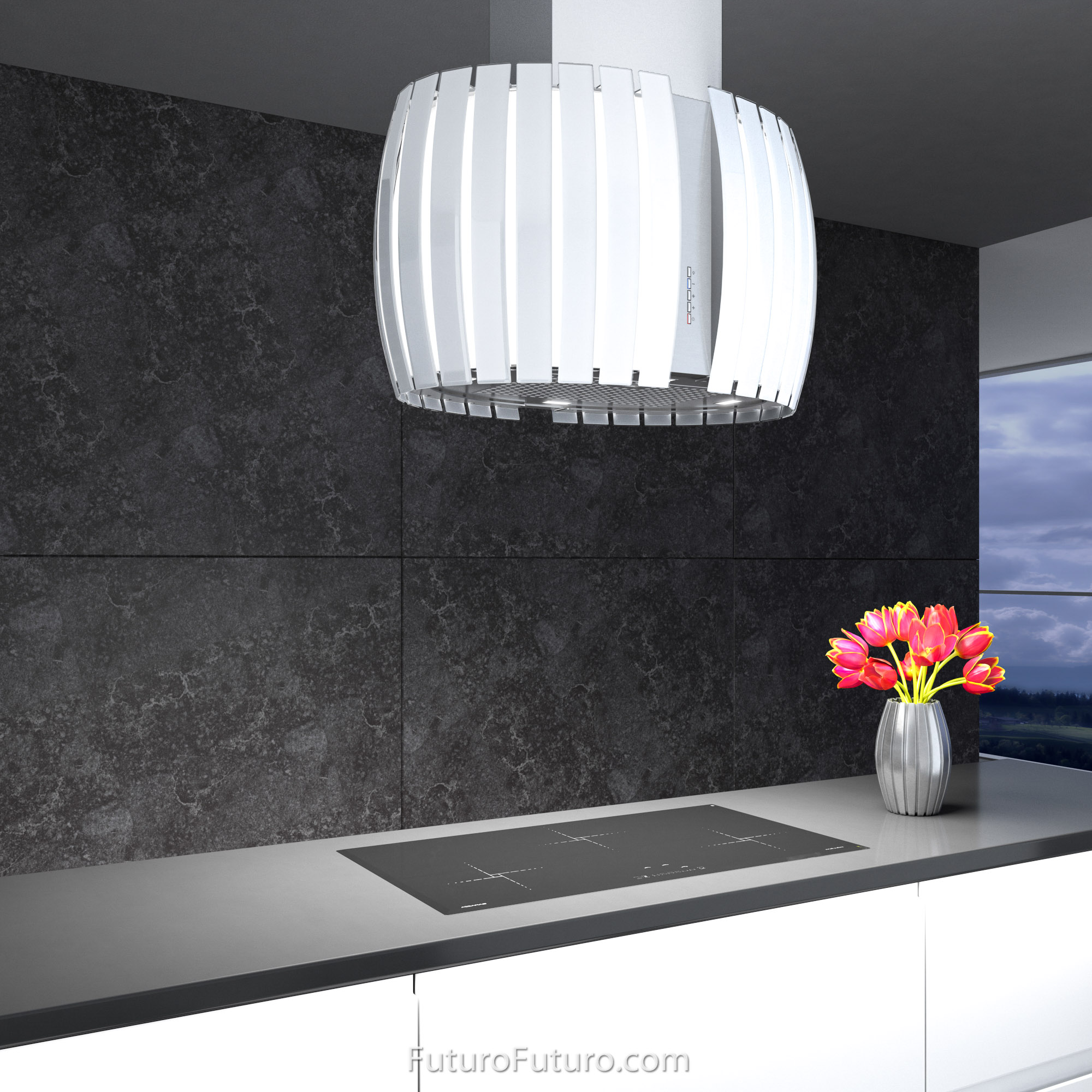 30″ Pearl White Island Range Hood IS30PEARLWHT