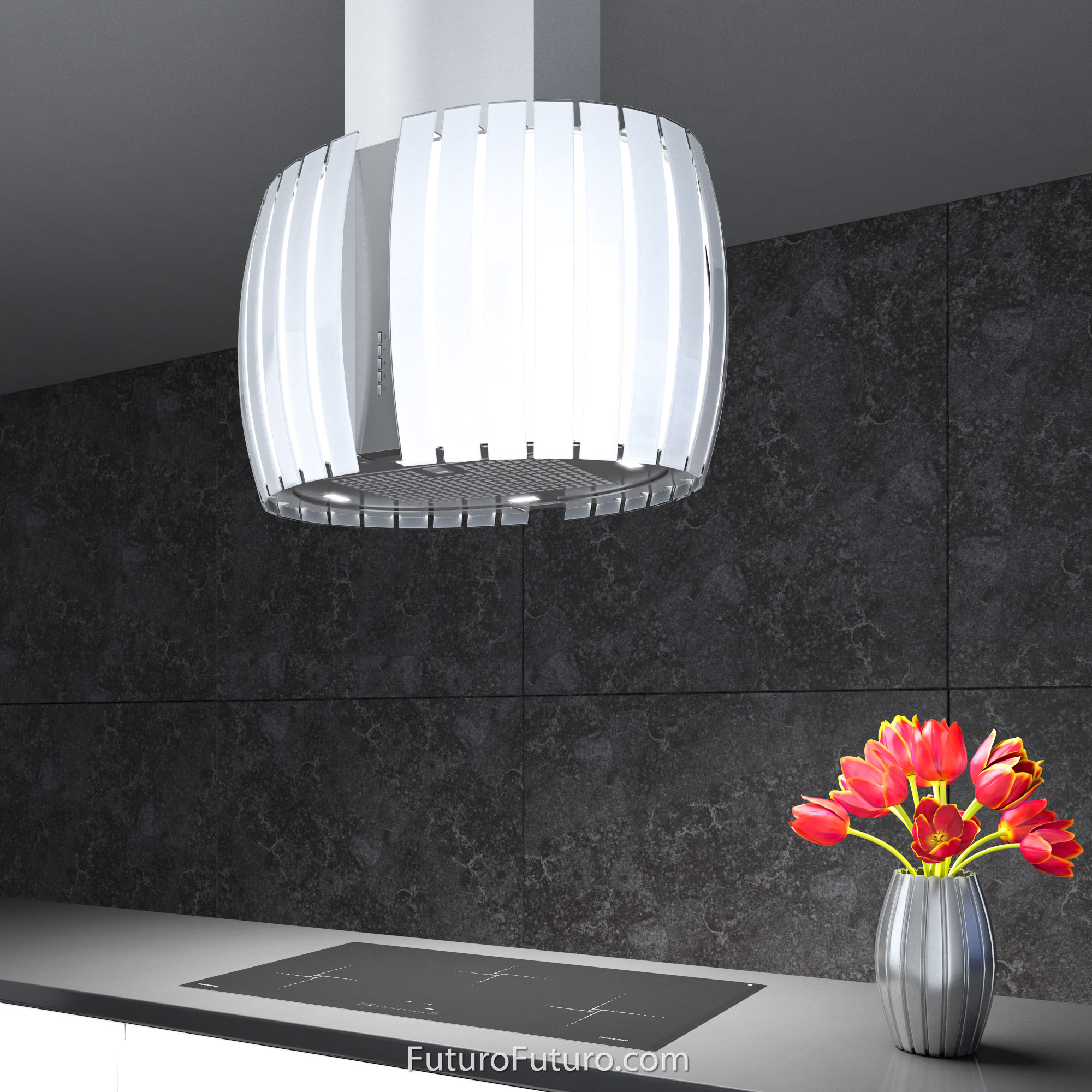 30″ Pearl White Island Range Hood IS30PEARLWHT