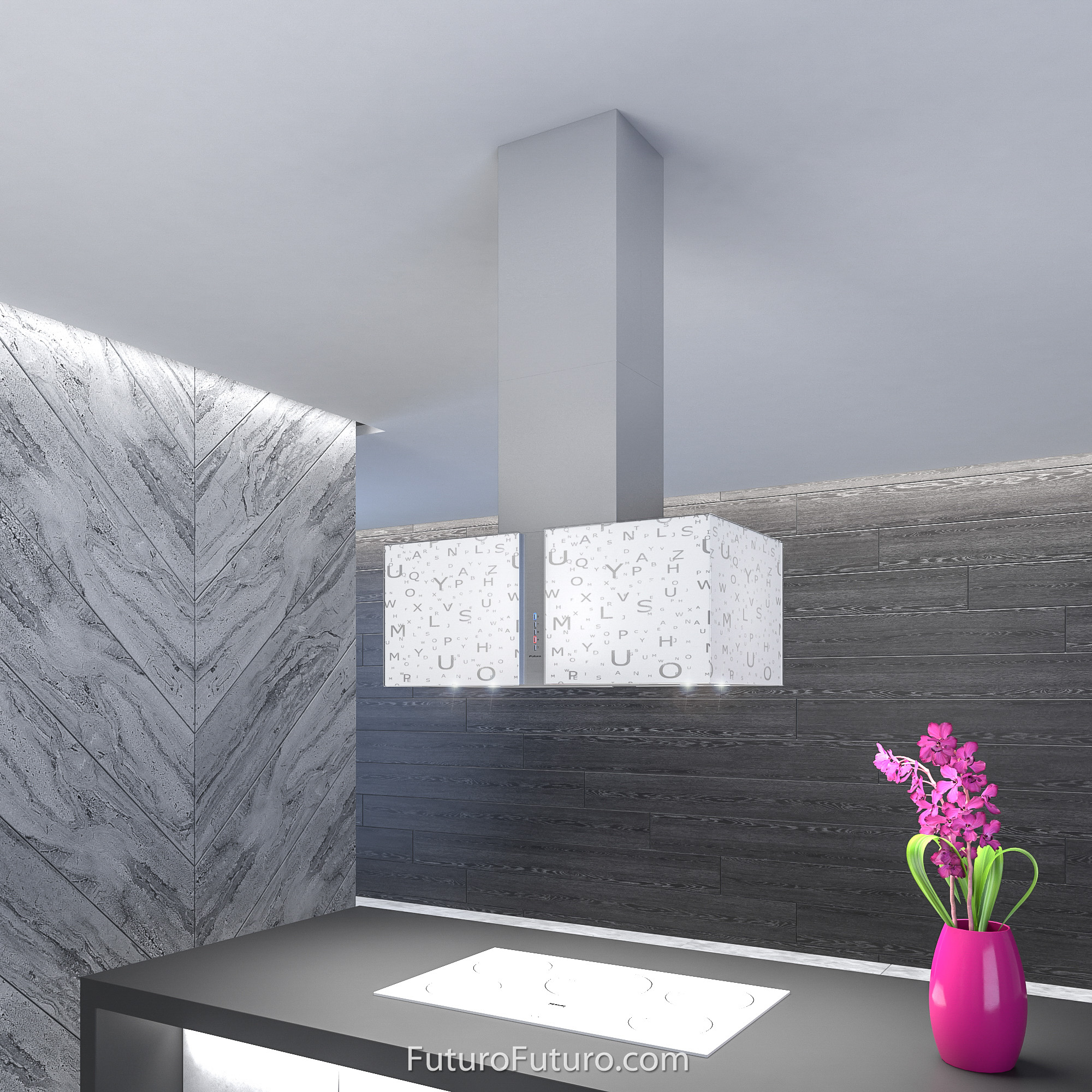 34″ Murano Alfa LED Island Range Hood IS34MURALFALED