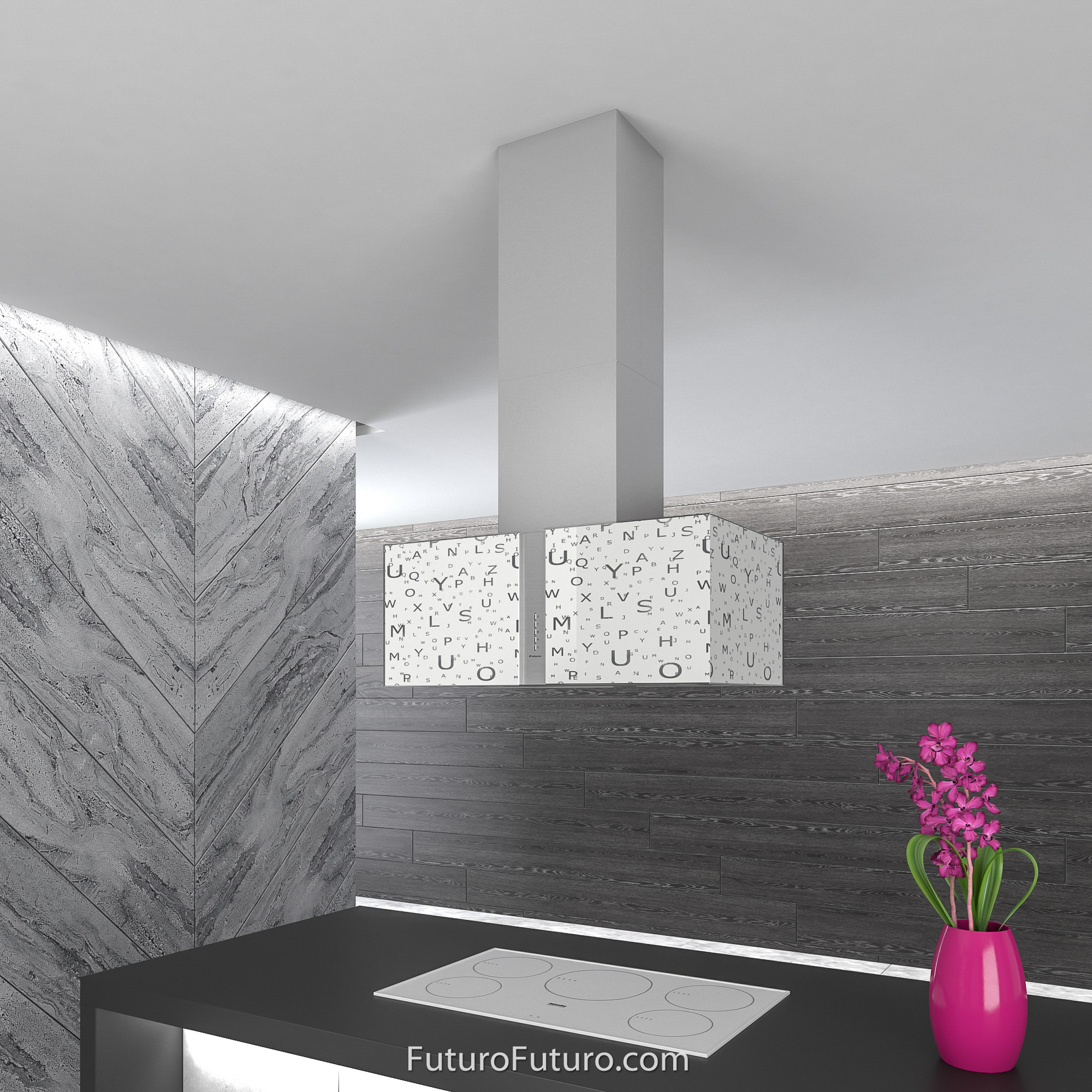 34″ Murano Alfa LED Island Range Hood IS34MURALFALED