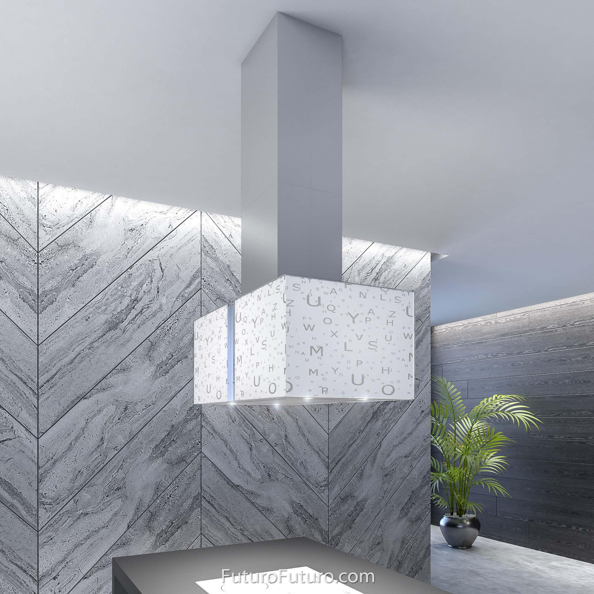 34″ Murano Alfa LED Island Range Hood IS34MURALFALED