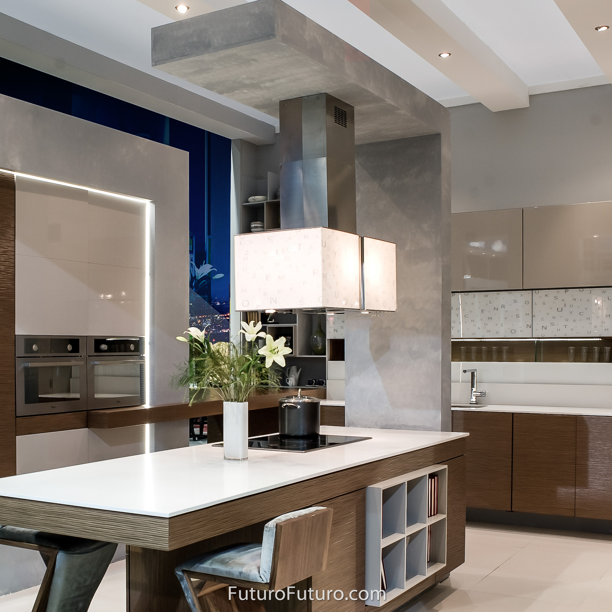 34″ Murano Alfa LED Island Range Hood IS34MURALFALED