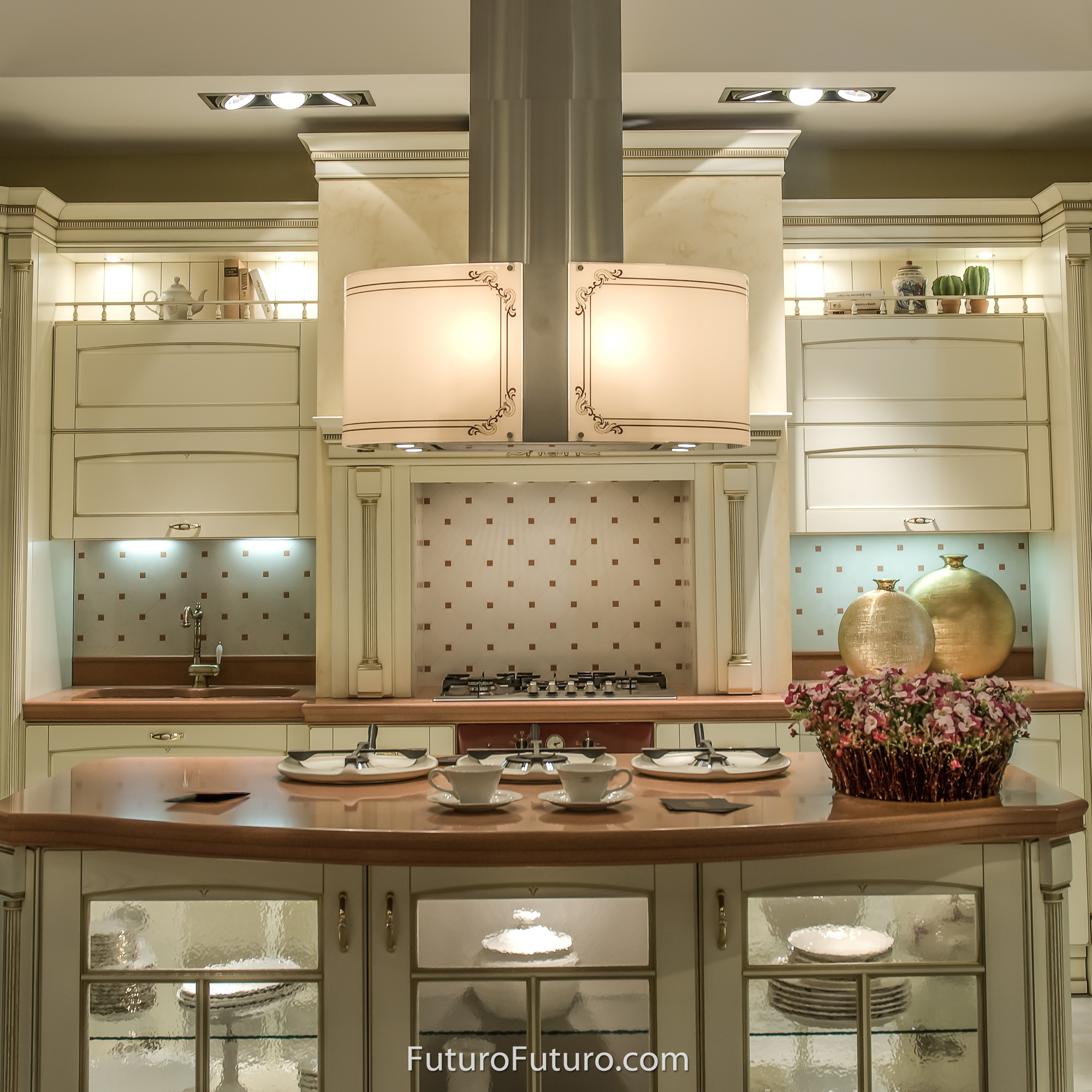 34″ Murano Empire LED Island Range Hood IS34MUREMPIRELED